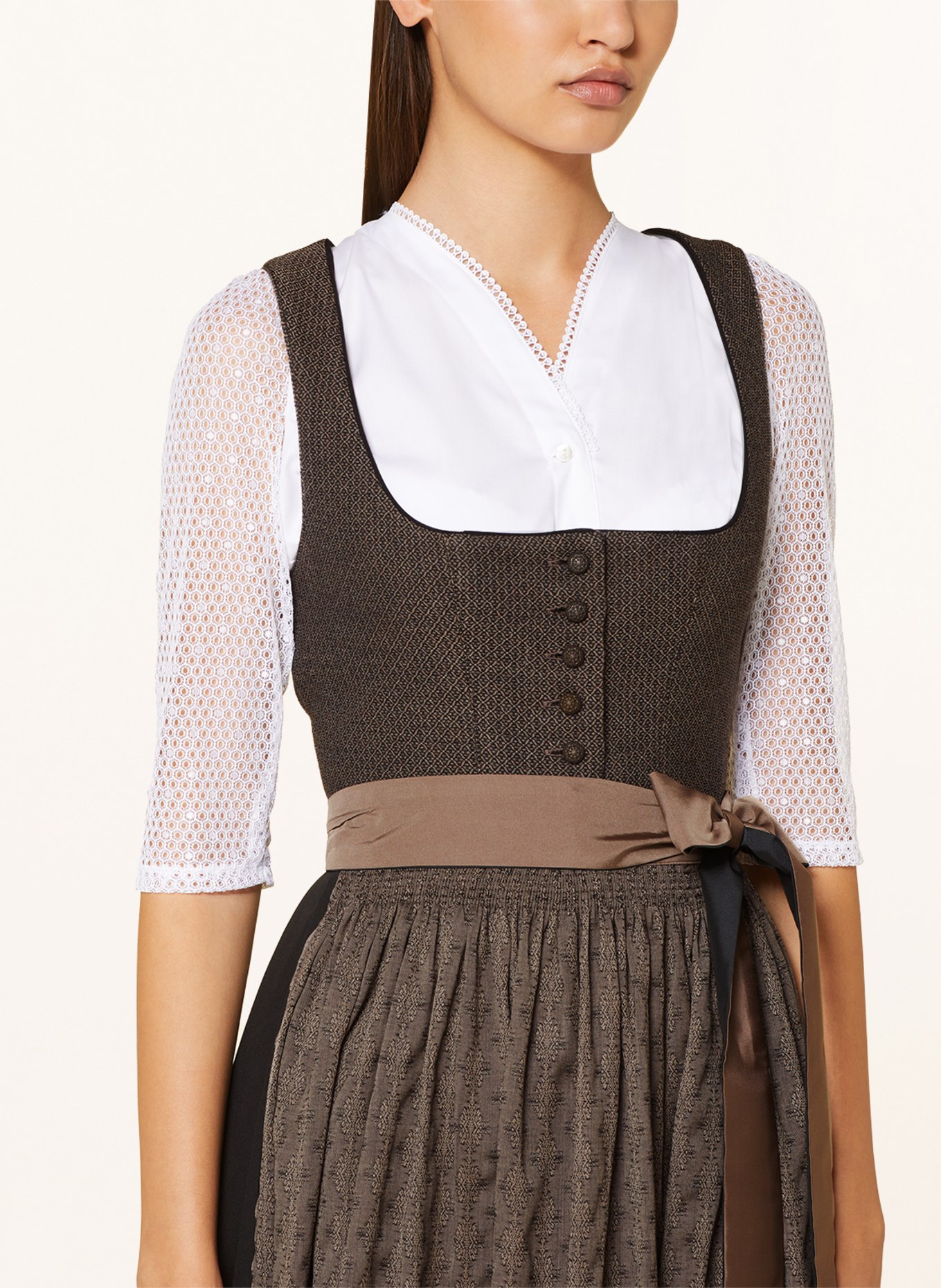 WALDORFF Dirndl with 3/4 sleeve, Color: WHITE (Image 3)