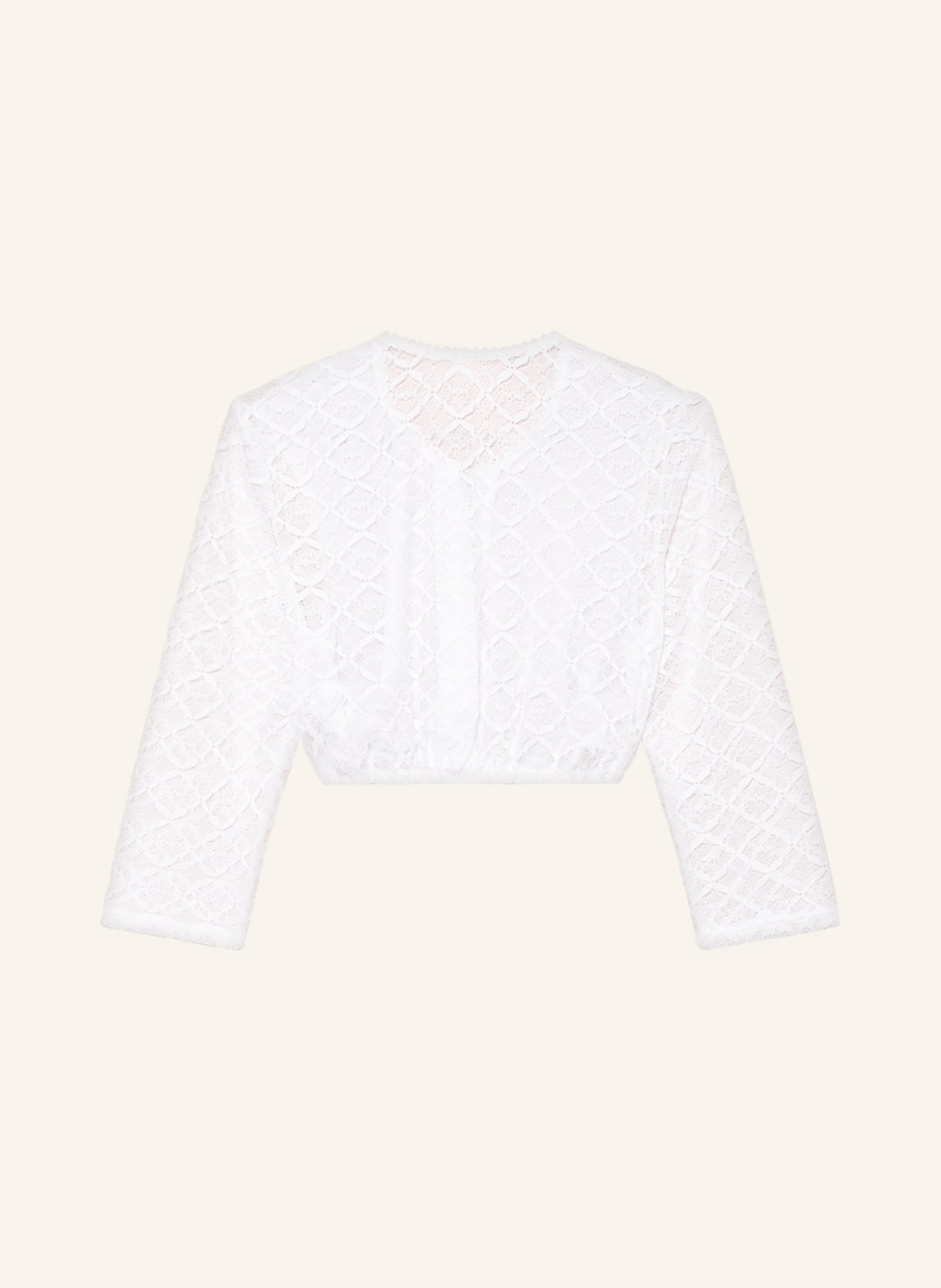 WALDORFF Dirndl blouse in lace with 3/4 sleeves, Color: WHITE (Image 2)