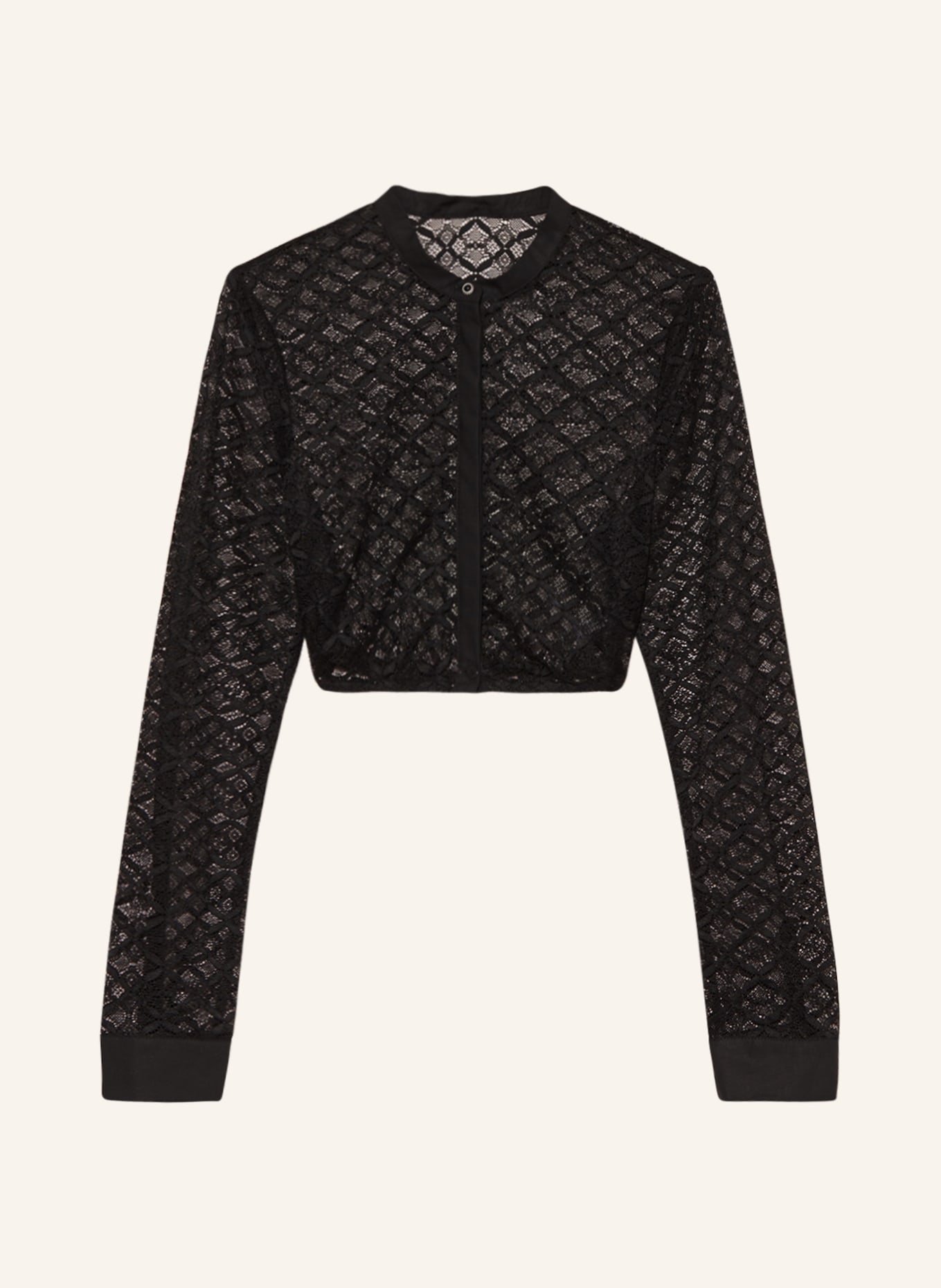 WALDORFF Dirndl blouse made of lace, Color: BLACK (Image 1)