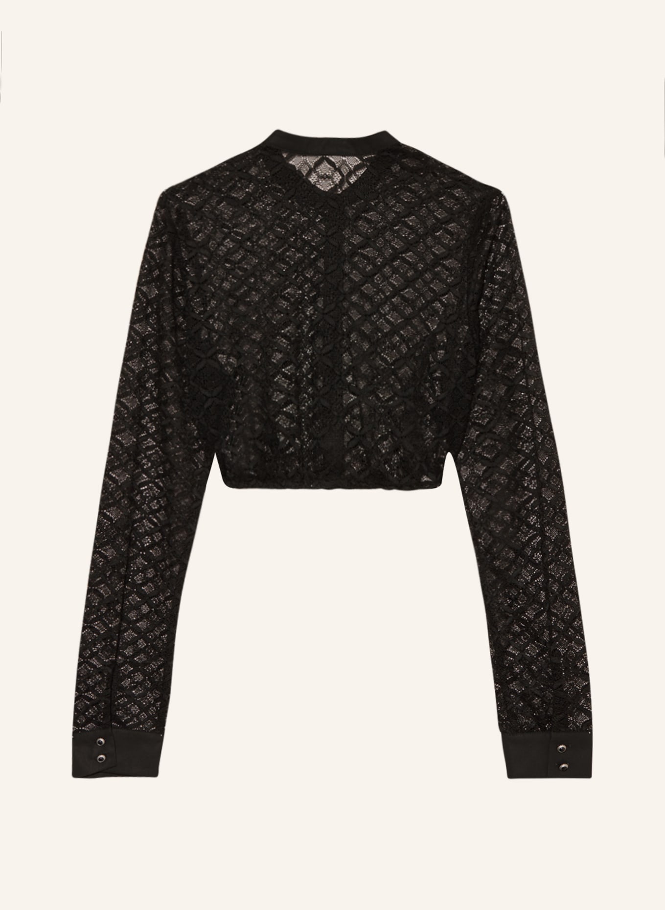 WALDORFF Dirndl blouse made of lace, Color: BLACK (Image 2)