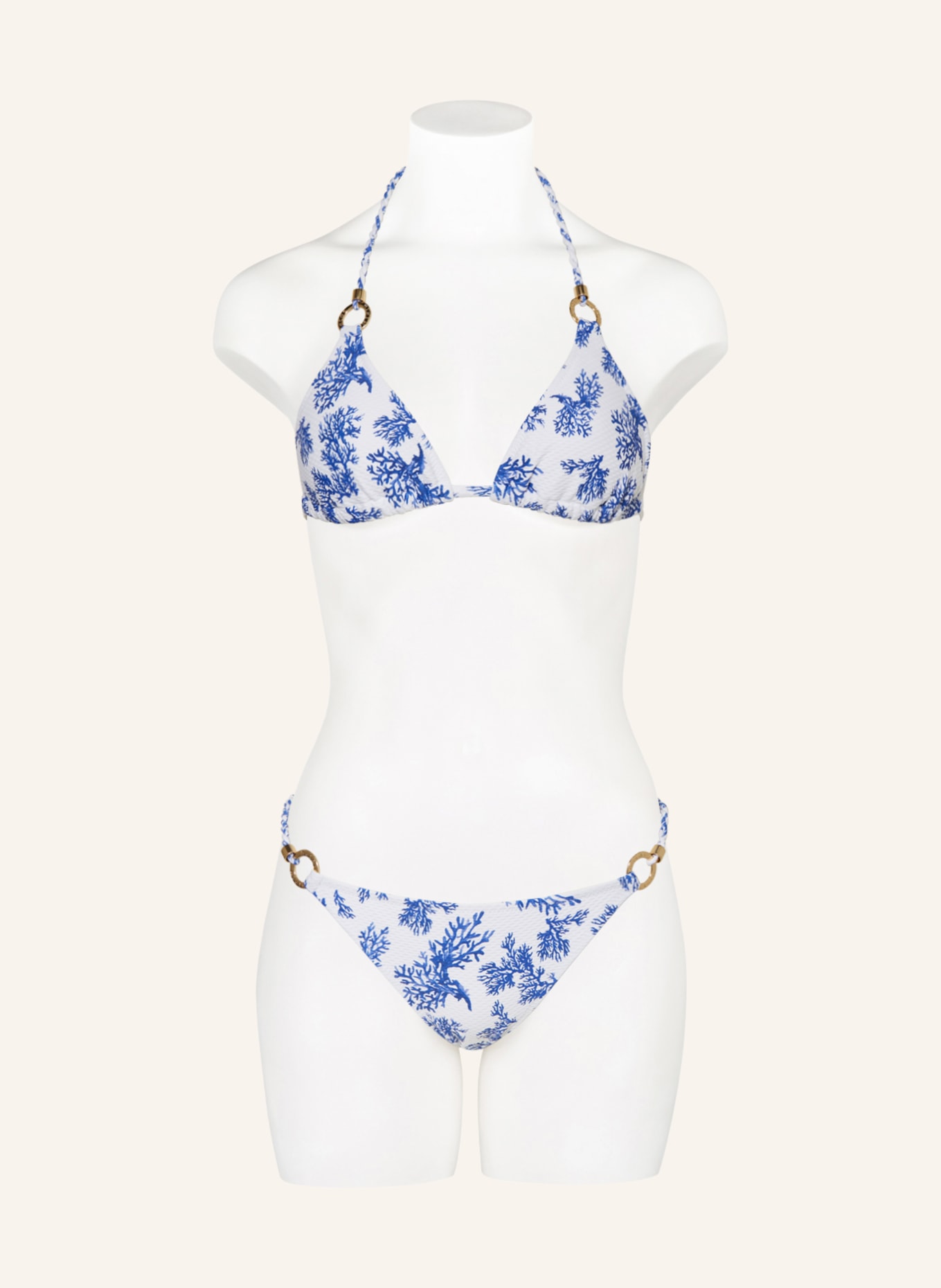 heidi klein Triangle bikini bottoms LITTLE DIX BAY, Color: BLUE/ WHITE (Image 2)