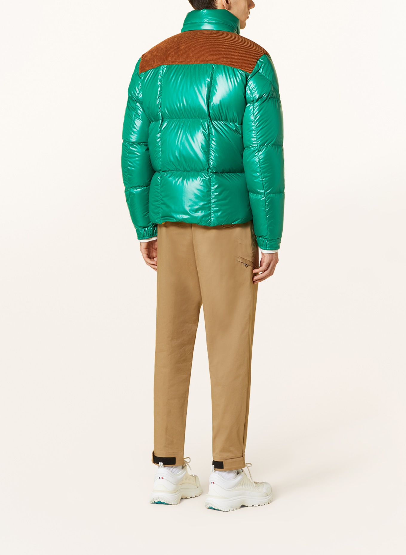 MONCLER Down jacket AIN, Color: GREEN/ COGNAC (Image 3)