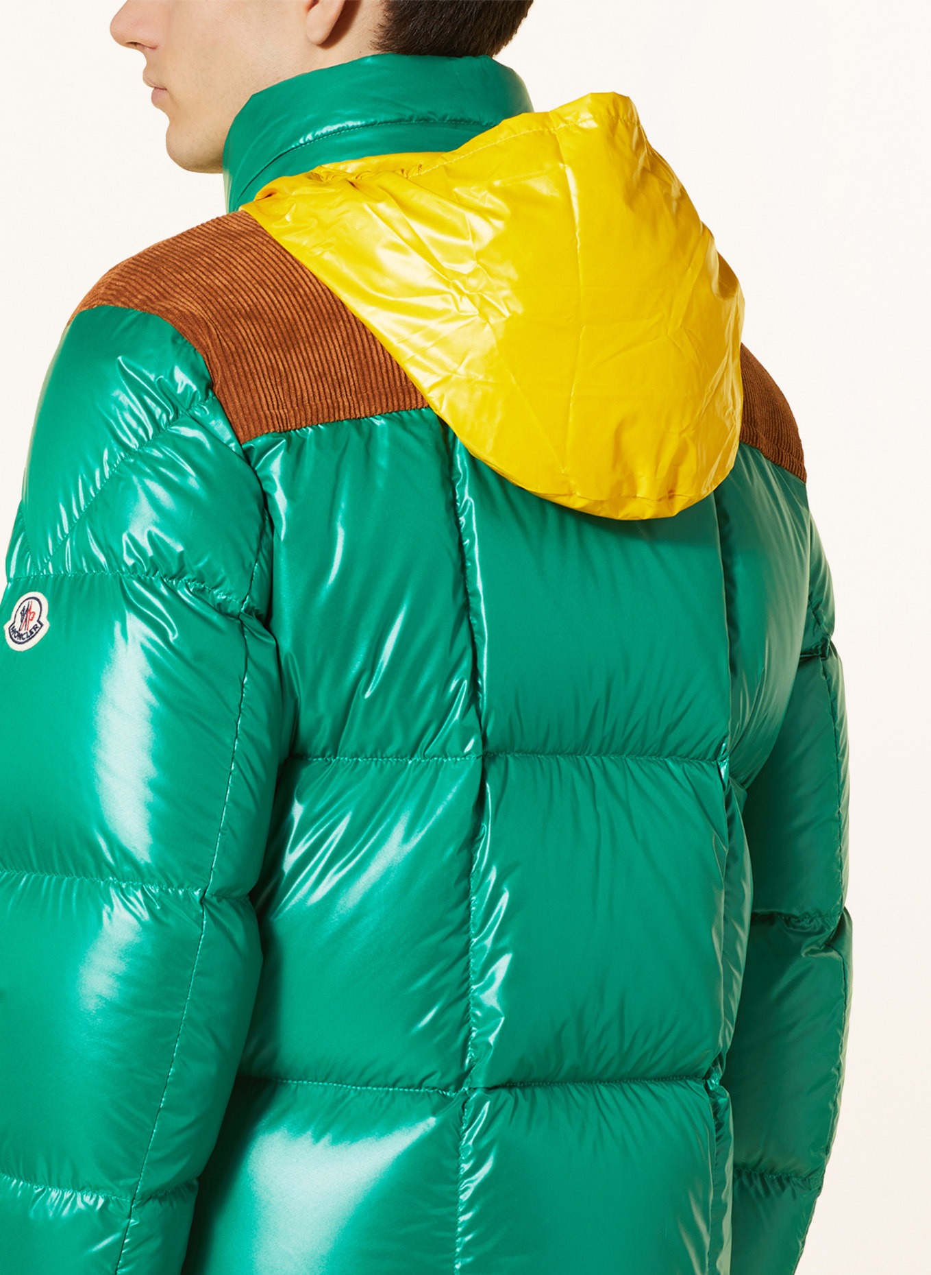 MONCLER Down jacket AIN, Color: GREEN/ COGNAC (Image 5)
