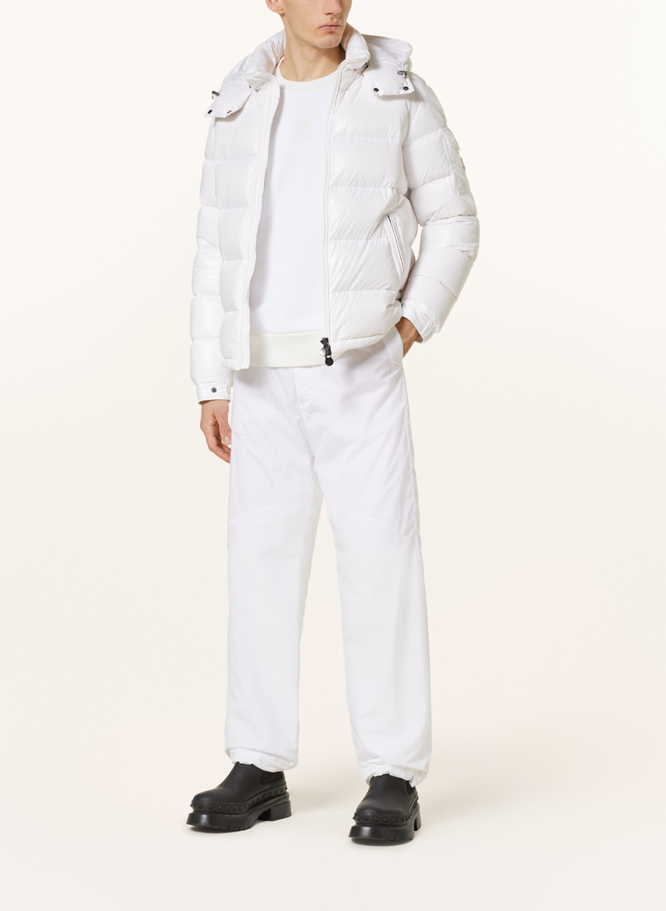 MONCLER Trousers regular fit, Color: WHITE (Image 2)