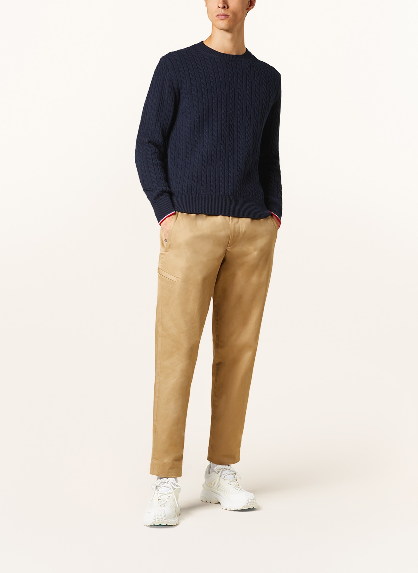 MONCLER Sweter z dodatkiem kaszmiru, Kolor: GRANATOWY (Obrazek 2)