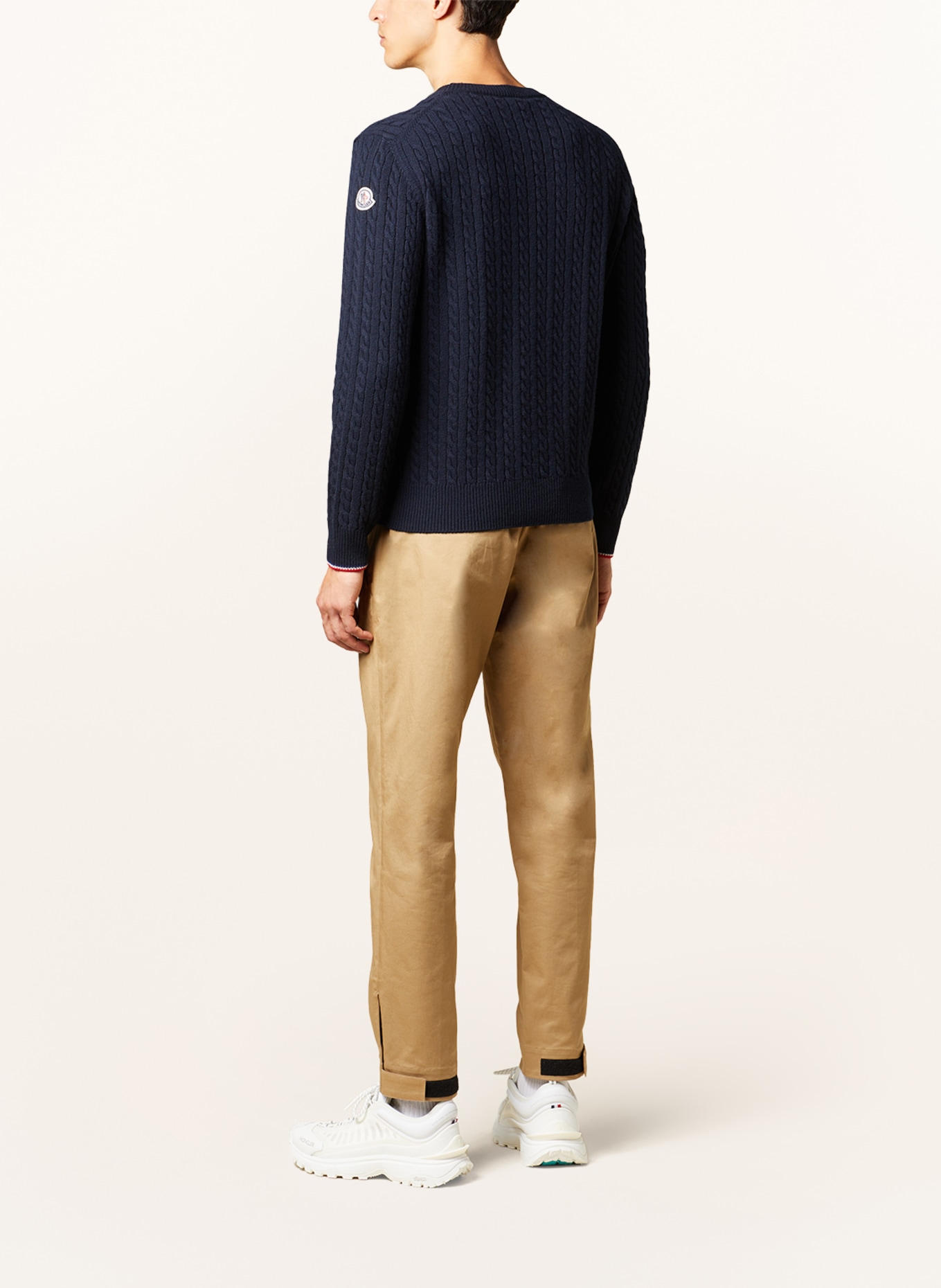 MONCLER Sweter z dodatkiem kaszmiru, Kolor: GRANATOWY (Obrazek 3)