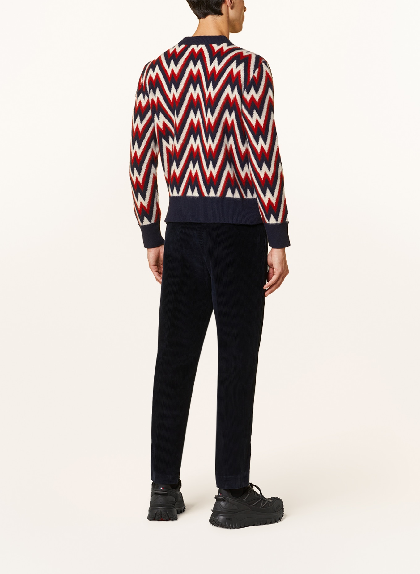 MONCLER Sweater, Color: DARK BLUE/ DARK RED/ WHITE (Image 3)