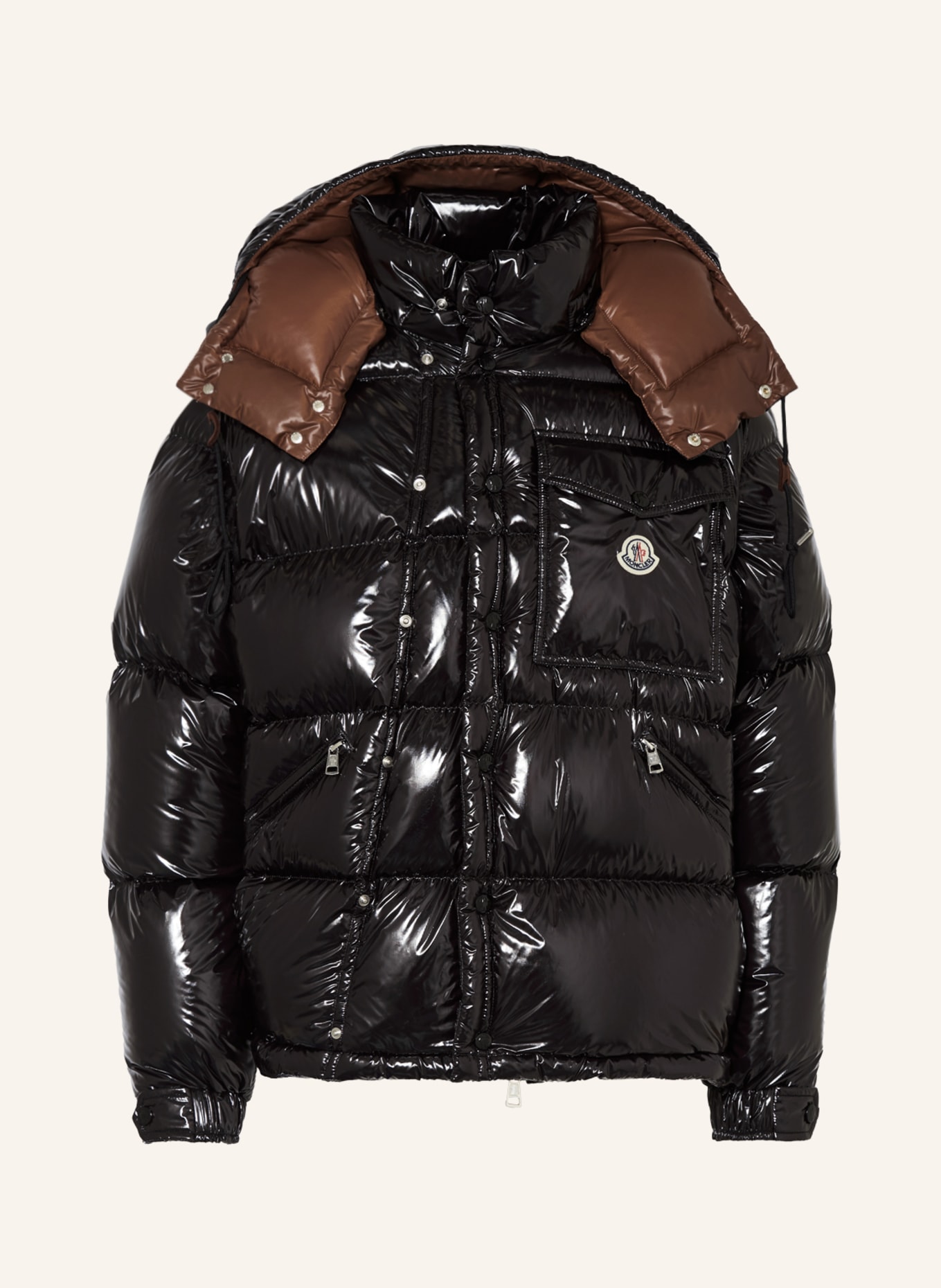 MONCLER Down jacket PRESENT KARAKORUM with detachable hood and sleeves, Color: BLACK (Image 1)