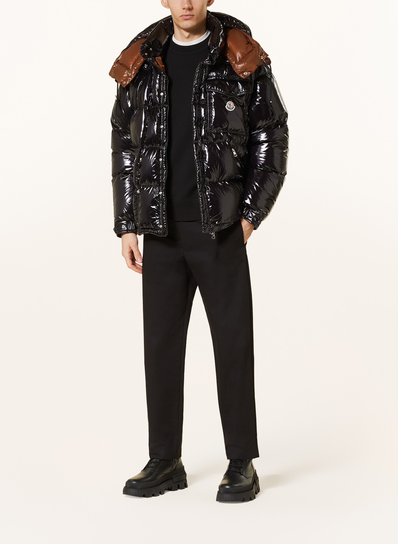 MONCLER Down jacket PRESENT KARAKORUM with detachable hood and sleeves, Color: BLACK (Image 3)