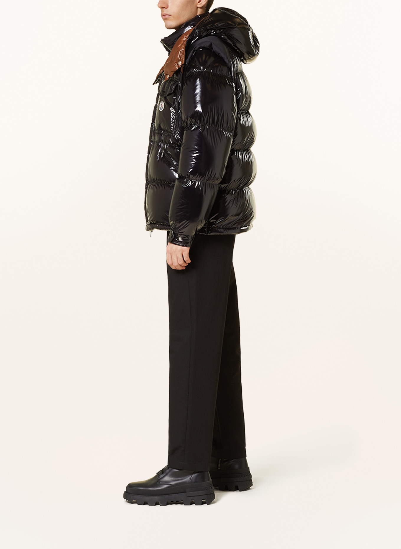 MONCLER Down jacket PRESENT KARAKORUM with detachable hood and sleeves, Color: BLACK (Image 5)