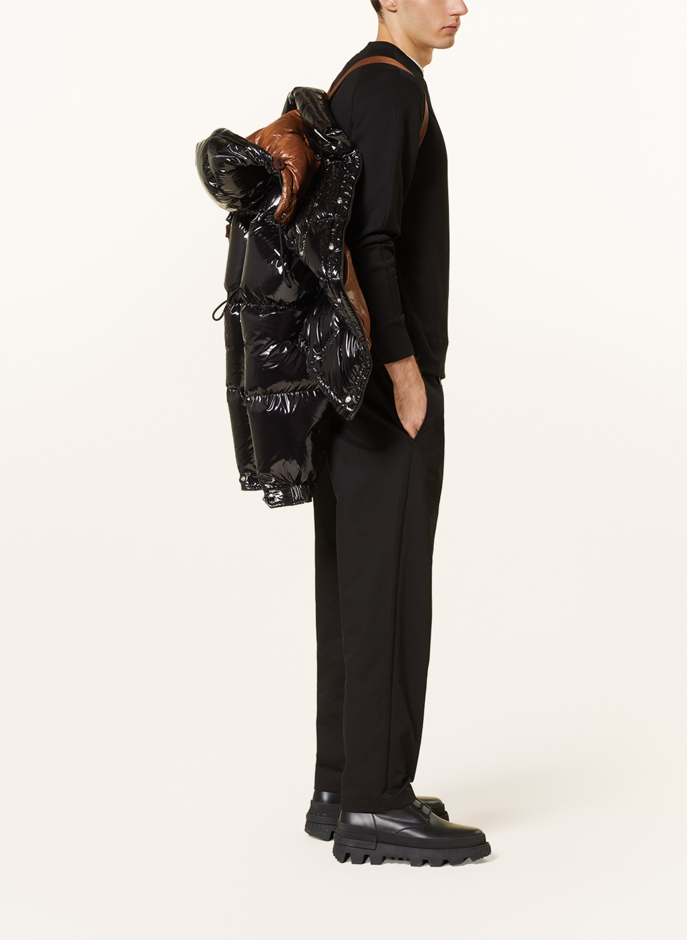 MONCLER Down jacket PRESENT KARAKORUM with detachable hood and sleeves, Color: BLACK (Image 8)