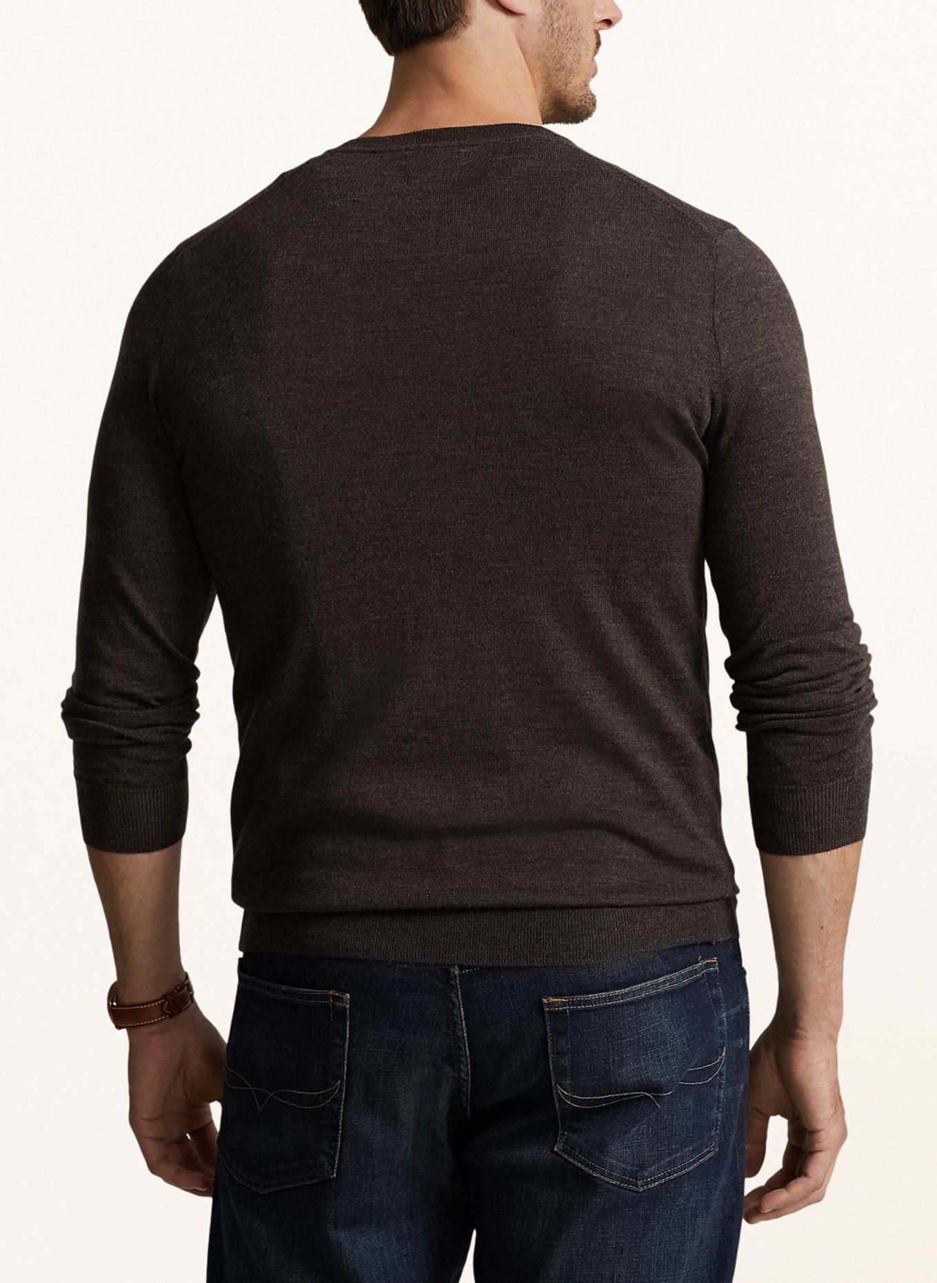 POLO RALPH LAUREN Big & Tall Sweter, Kolor: CIEMNOBRĄZOWY (Obrazek 3)