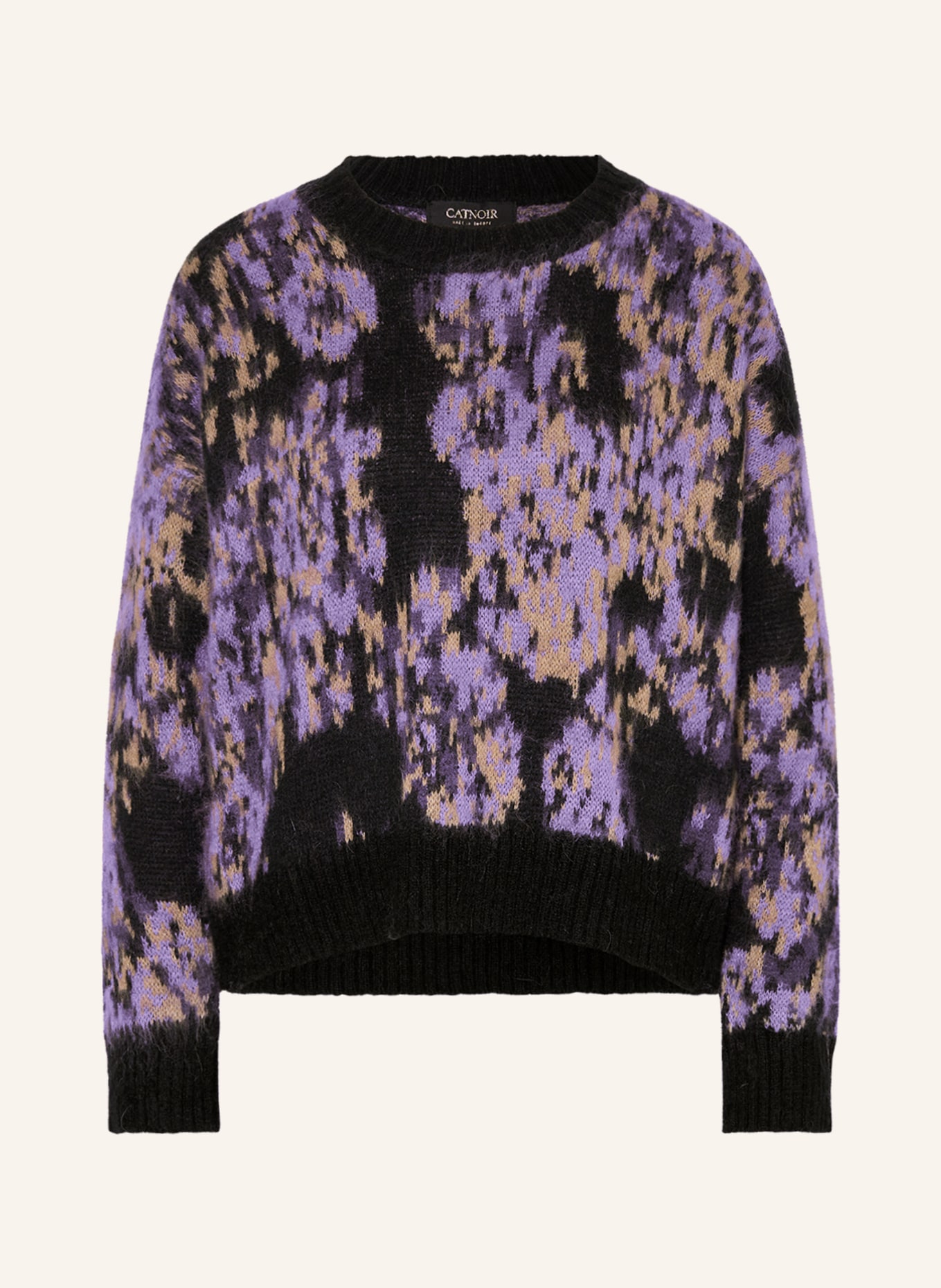 CATNOIR Sweater, Color: LIGHT PURPLE/ BLACK/ BEIGE (Image 1)
