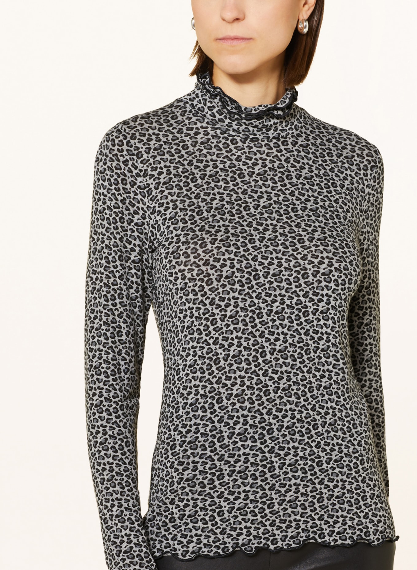 lilienfels Long sleeve shirt, Color: LIGHT GRAY/ GRAY/ BLACK (Image 4)