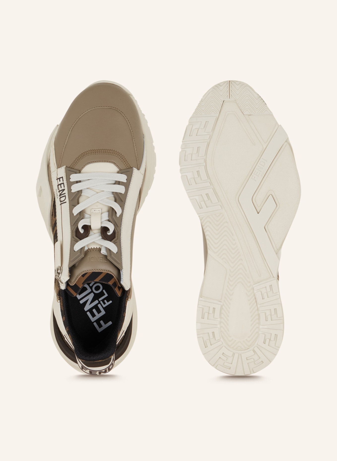 FENDI Sneakers FLOW, Color: GRAY/ WHITE (Image 5)