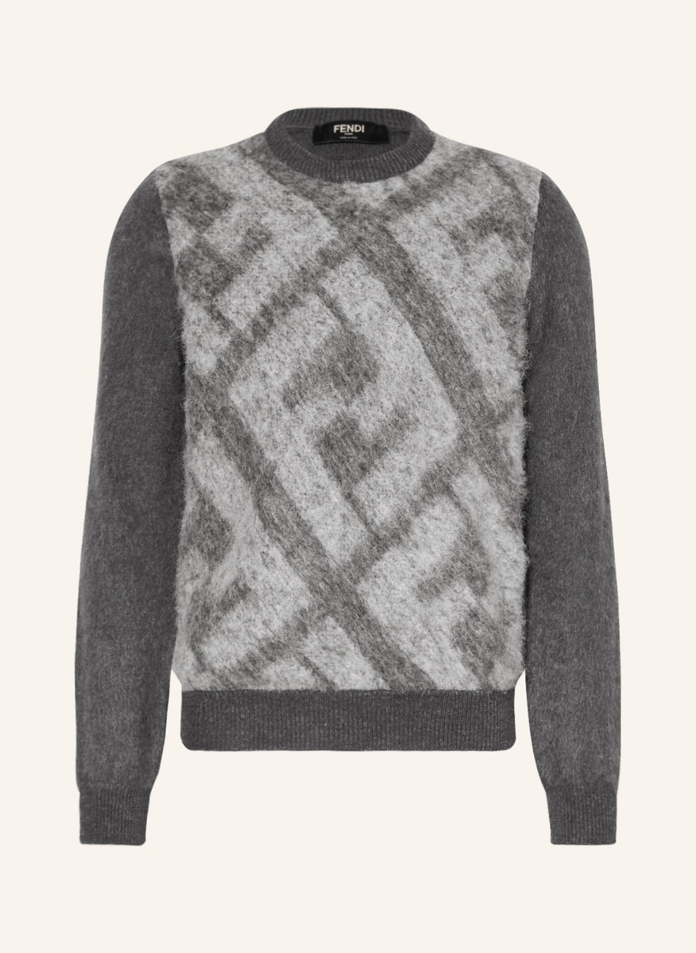 FENDI Sweater with mohair, Color: GRAY/ LIGHT GRAY (Image 1)