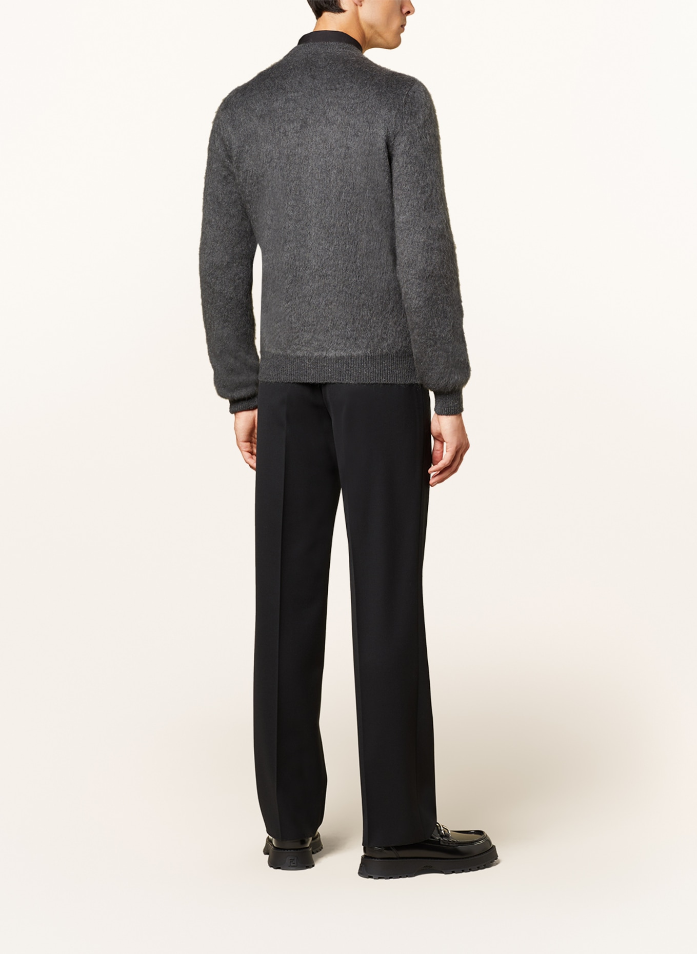 FENDI Sweater with mohair, Color: GRAY/ LIGHT GRAY (Image 3)