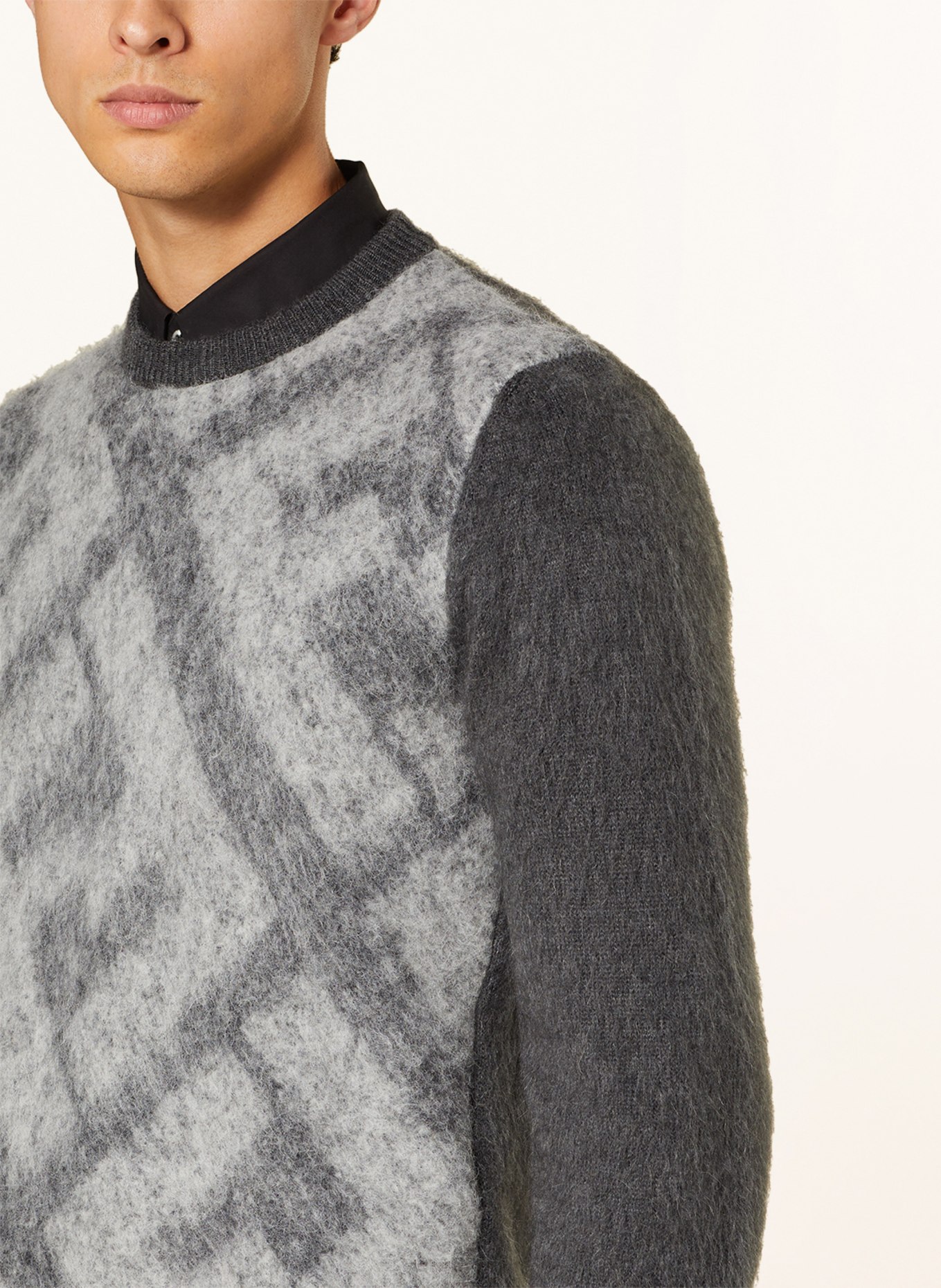 FENDI Sweater with mohair, Color: GRAY/ LIGHT GRAY (Image 4)