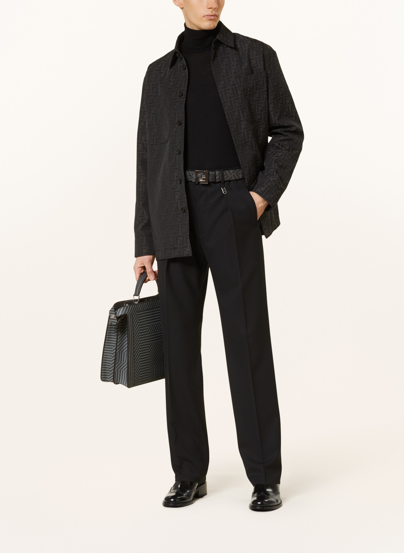 FENDI Trousers regular fit, Color: BLACK (Image 2)