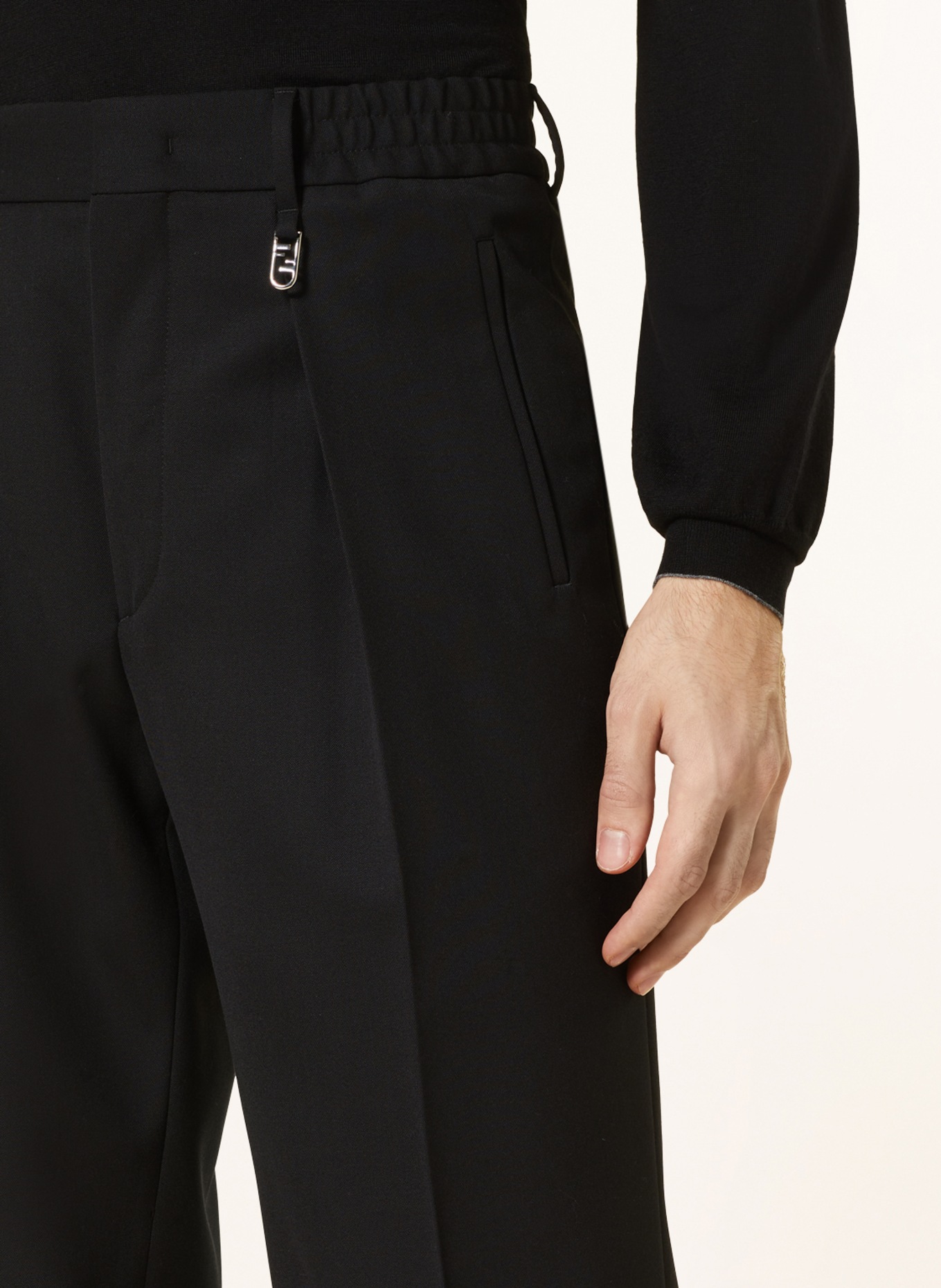 FENDI Trousers regular fit, Color: BLACK (Image 5)