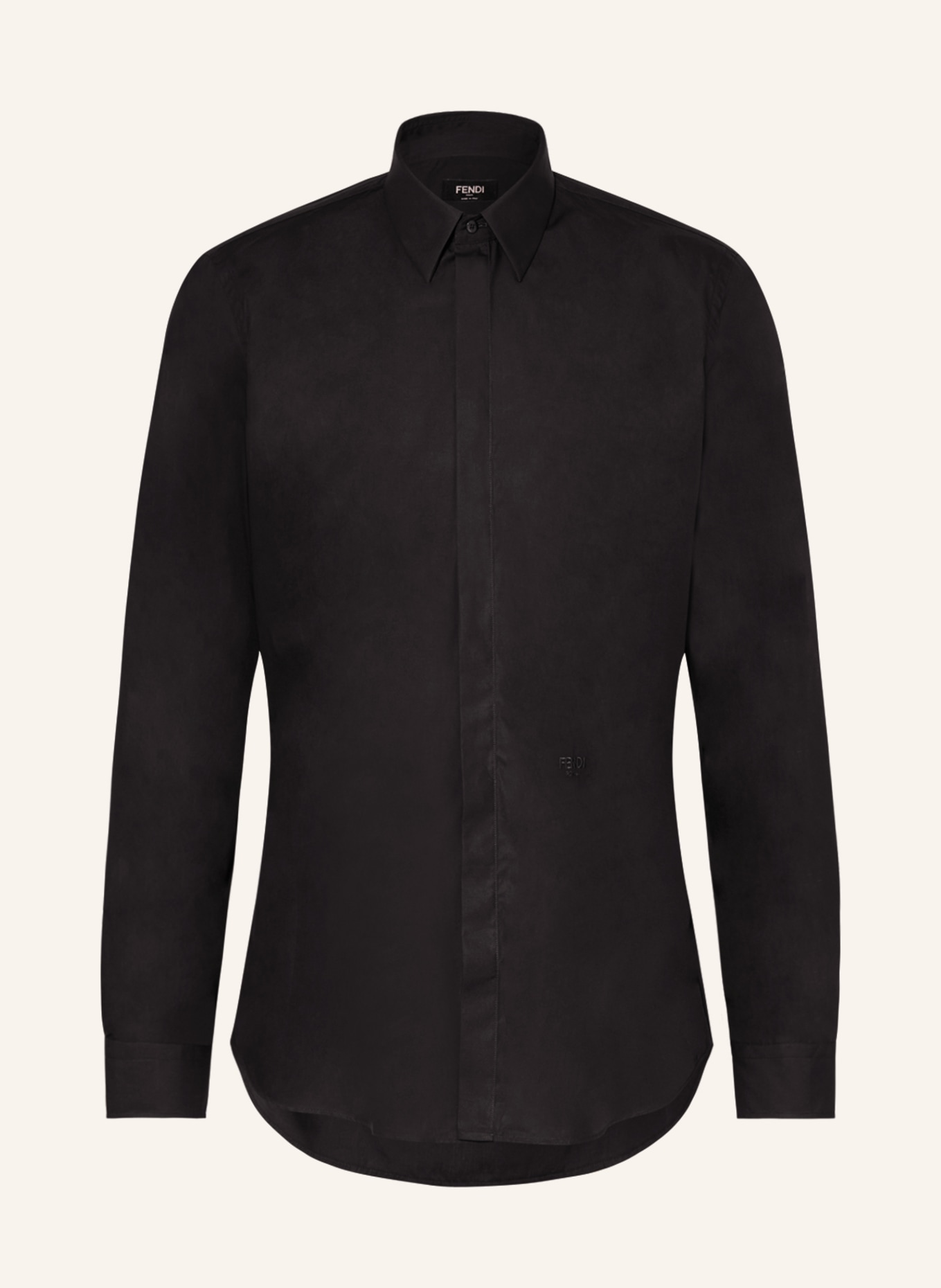 FENDI Shirt slim fit, Color: BLACK(Image null)