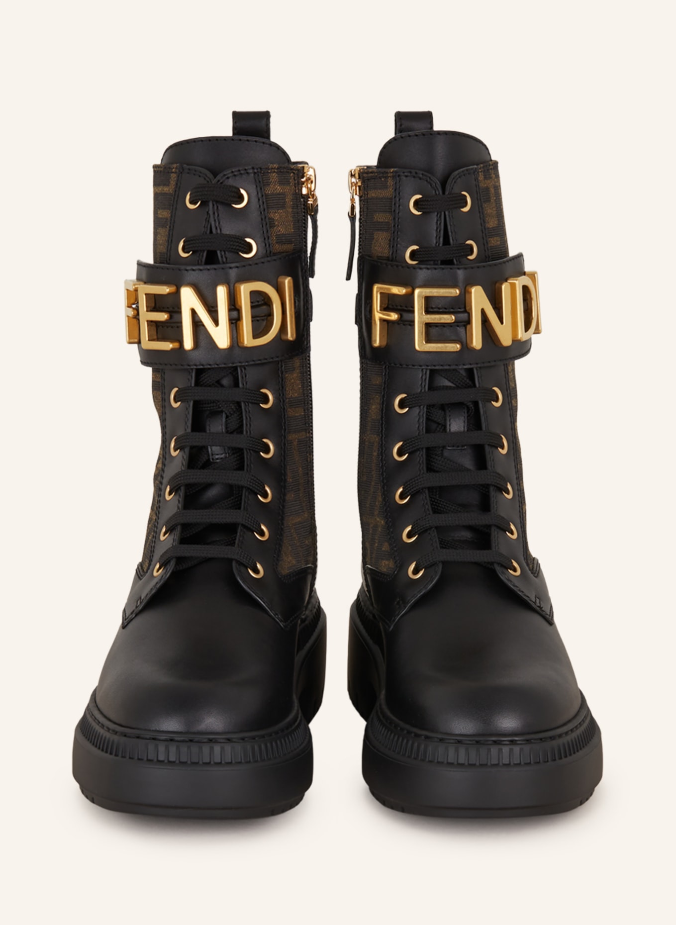 FENDI Biker boots, Color: BLACK/ LIGHT BROWN (Image 3)