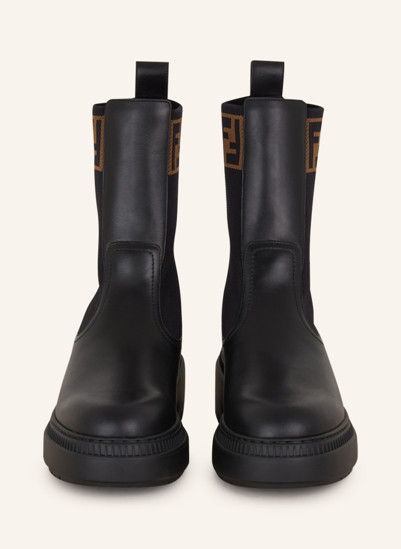 FENDI Chelsea boots, Color: BLACK/ LIGHT BROWN (Image 3)