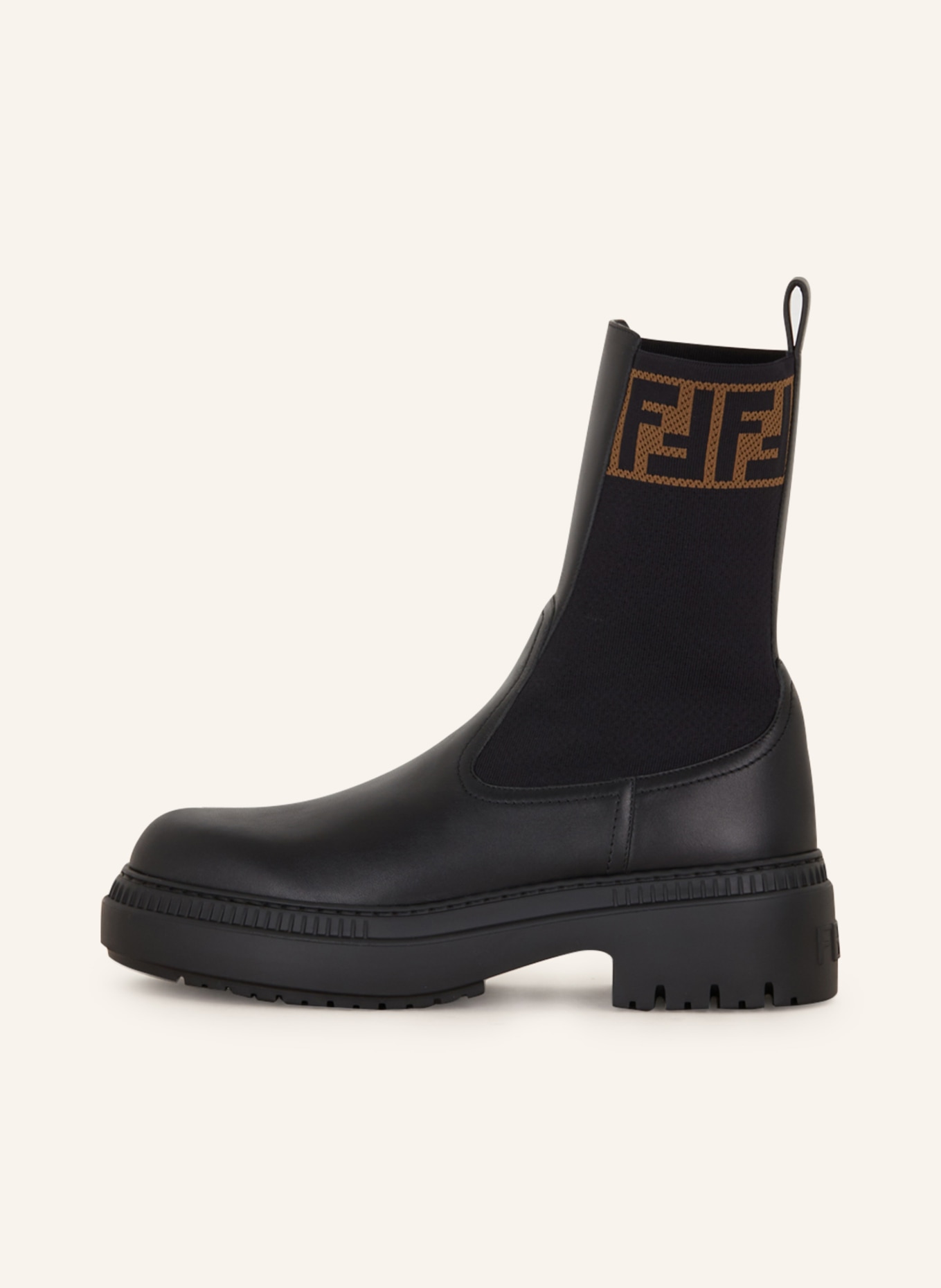 FENDI Chelsea boots, Color: BLACK/ LIGHT BROWN (Image 4)