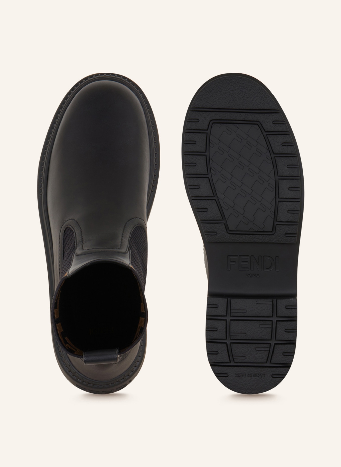 FENDI Chelsea boots, Color: BLACK/ LIGHT BROWN (Image 5)