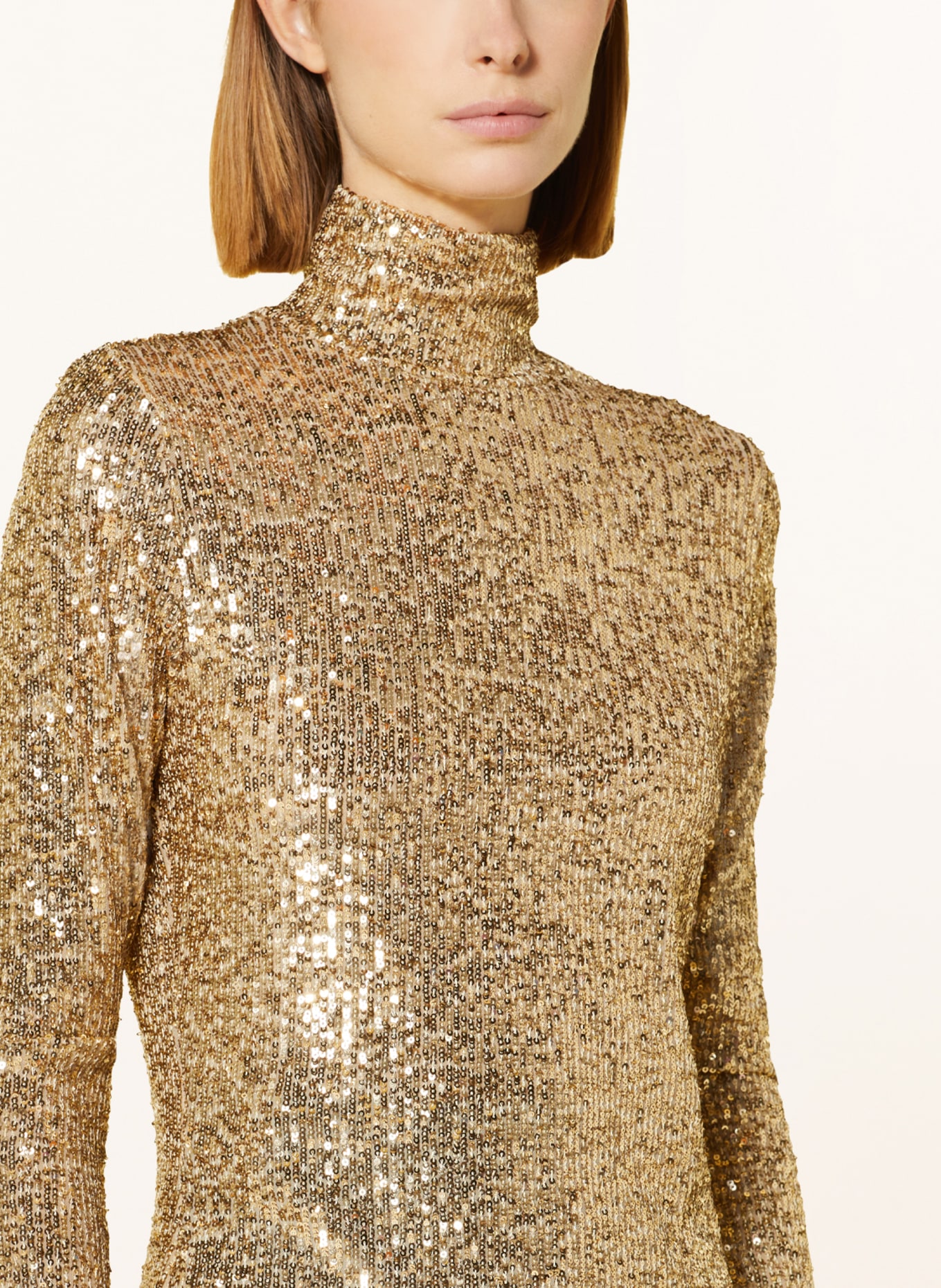 SLY 010 Long sleeve shirt ROYAL with sequins, Color: GOLD (Image 4)