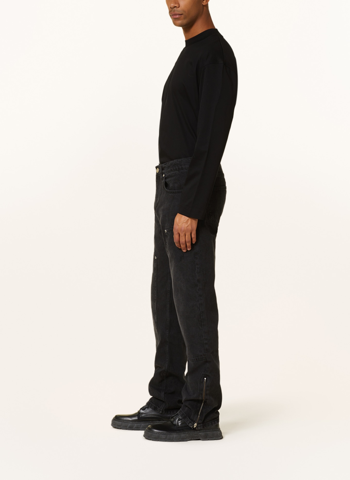 EIGHTYFIVE Jeansy straight fit, Kolor: black washed (Obrazek 4)