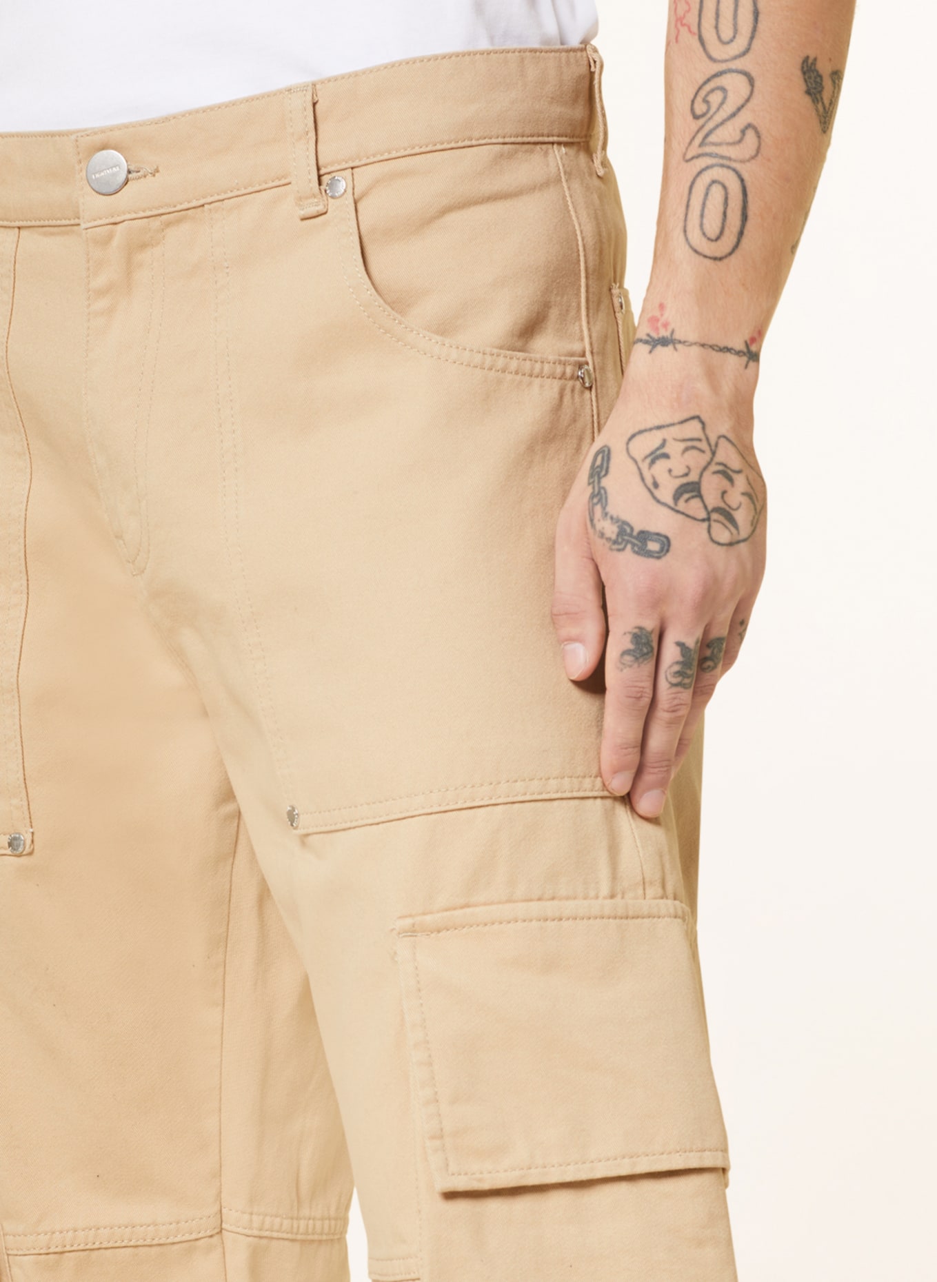 EIGHTYFIVE Cargo pants straight fit, Color: BEIGE (Image 5)