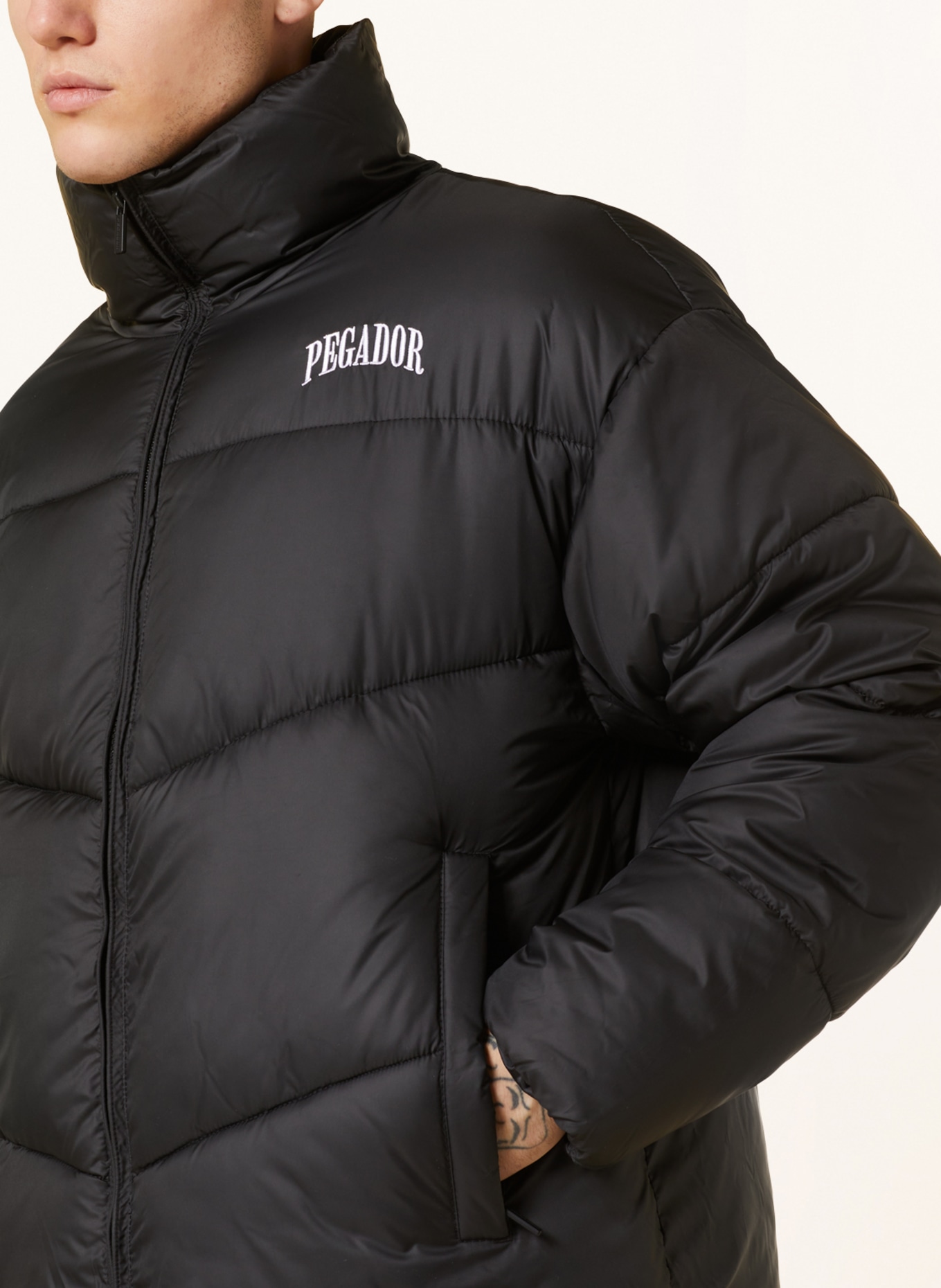 PEGADOR Quilted jacket SPILLER, Color: BLACK (Image 4)