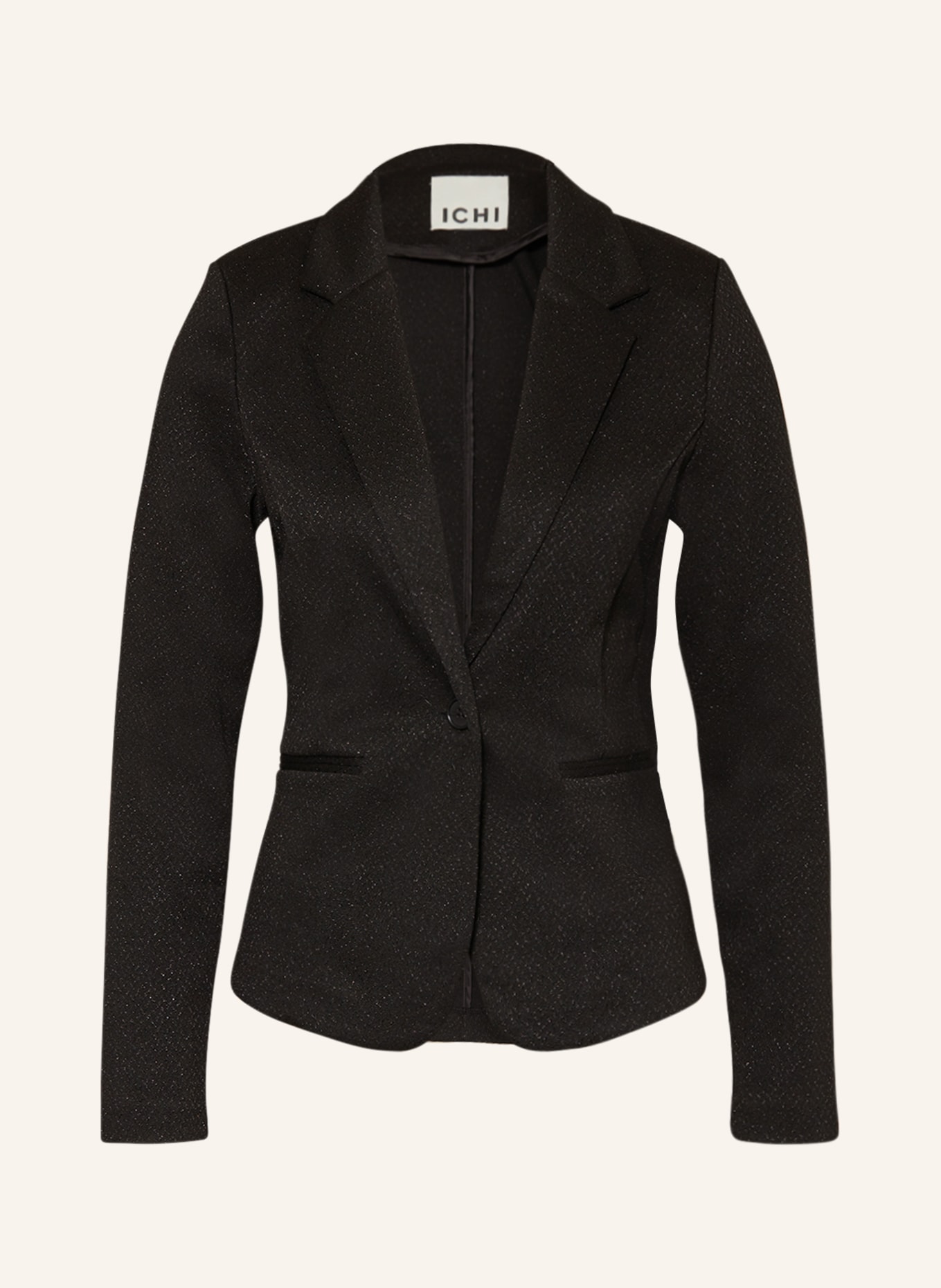 ICHI Jersey blazer IHKATE with glitter thread, Color: BLACK (Image 1)