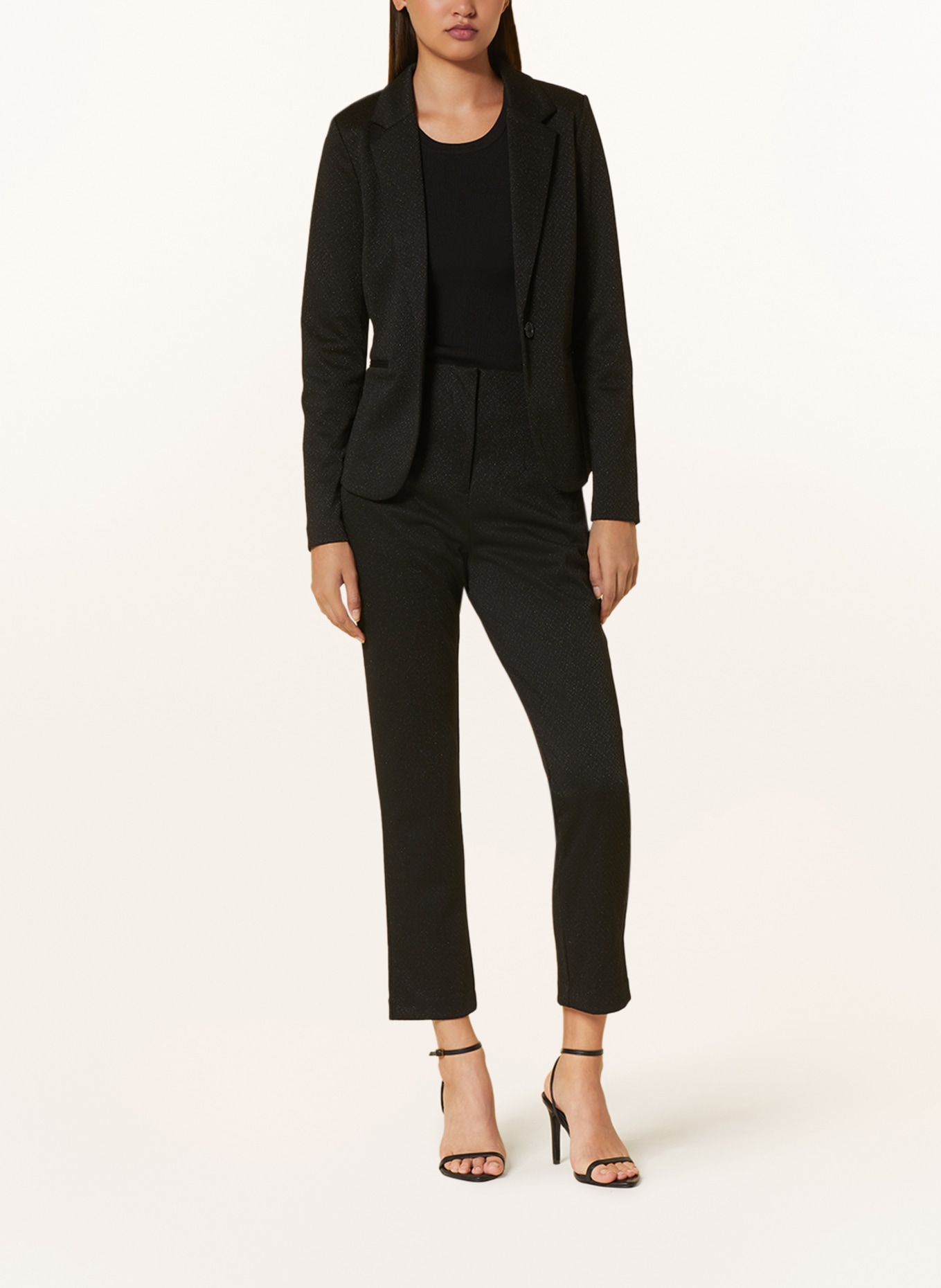 ICHI Jersey blazer IHKATE with glitter thread, Color: BLACK (Image 2)