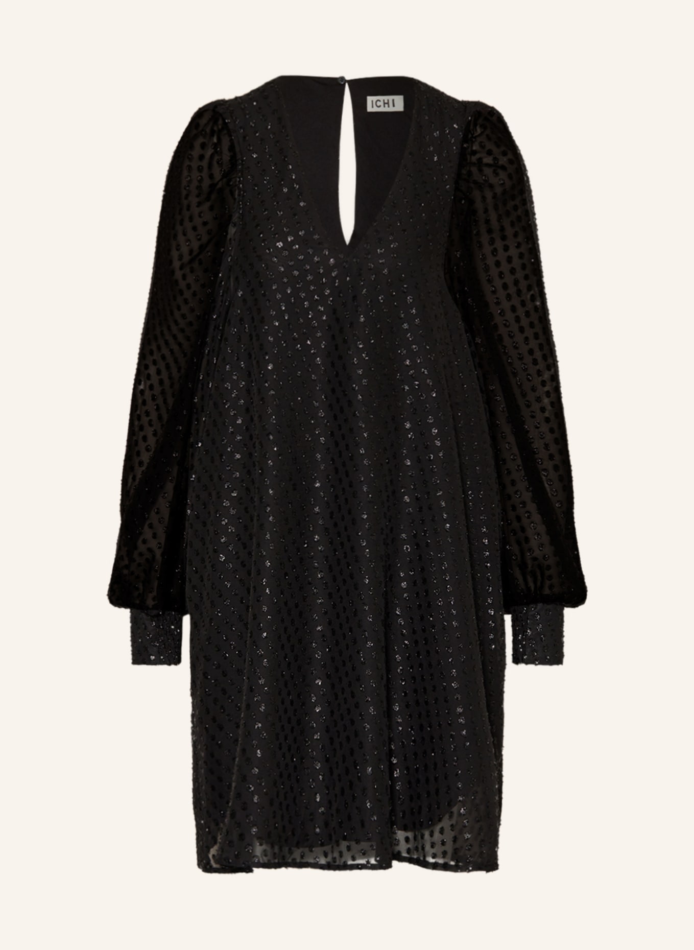 ICHI Dress IHKARIMA with glitter thread, Color: BLACK (Image 1)