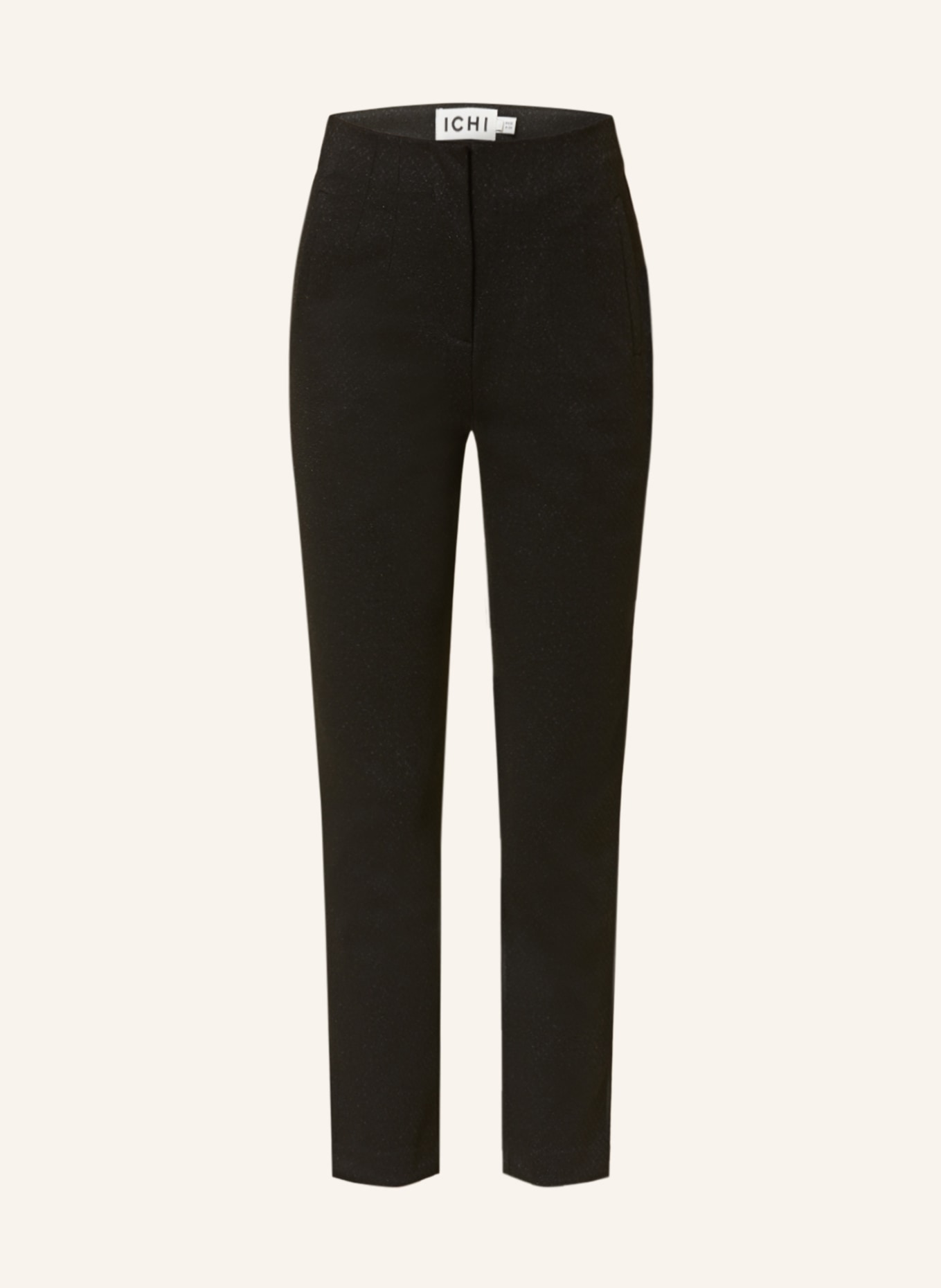 ICHI Trousers IHKATE with glitter thread, Color: BLACK (Image 1)