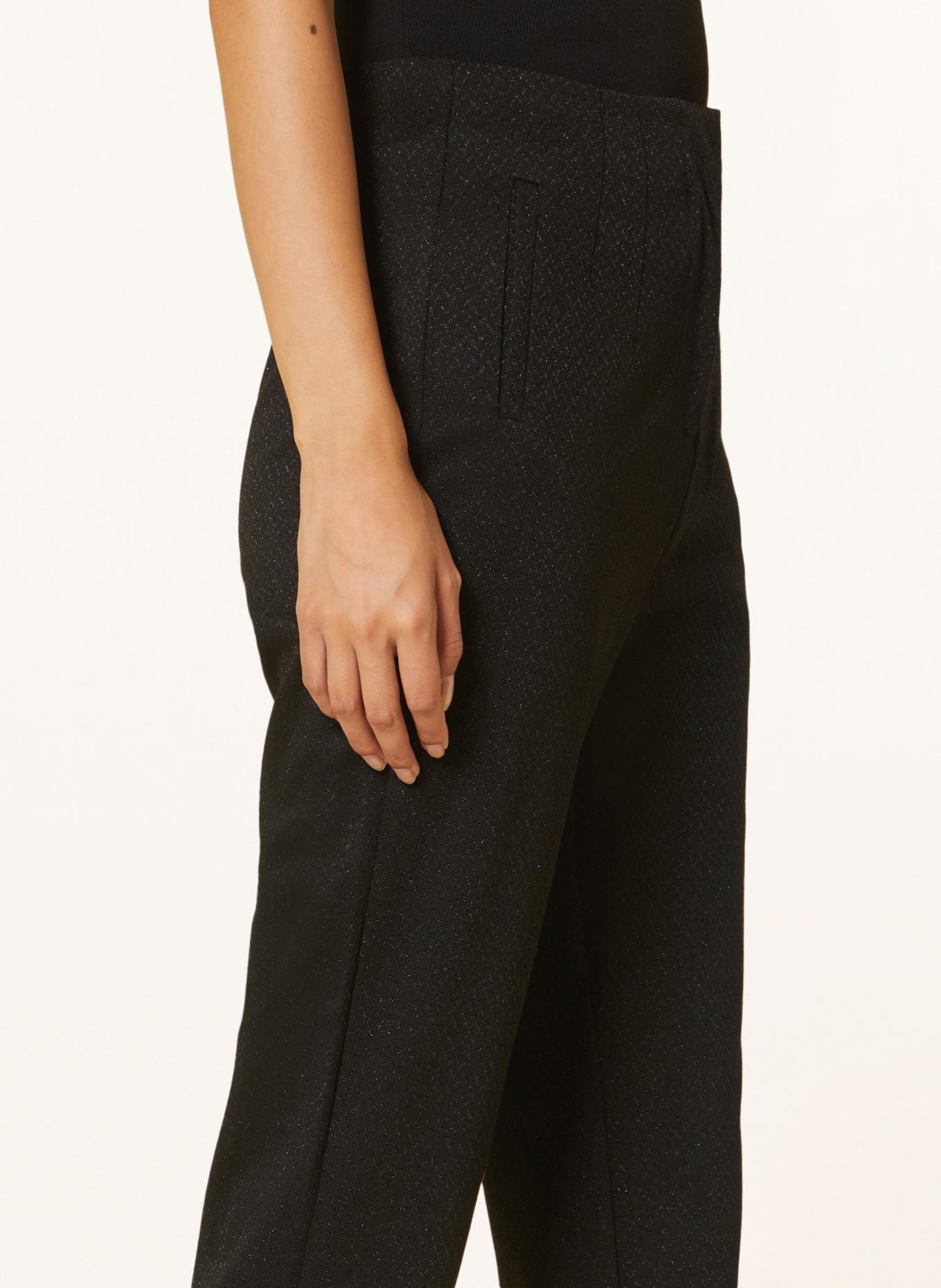 ICHI Trousers IHKATE with glitter thread, Color: BLACK (Image 5)