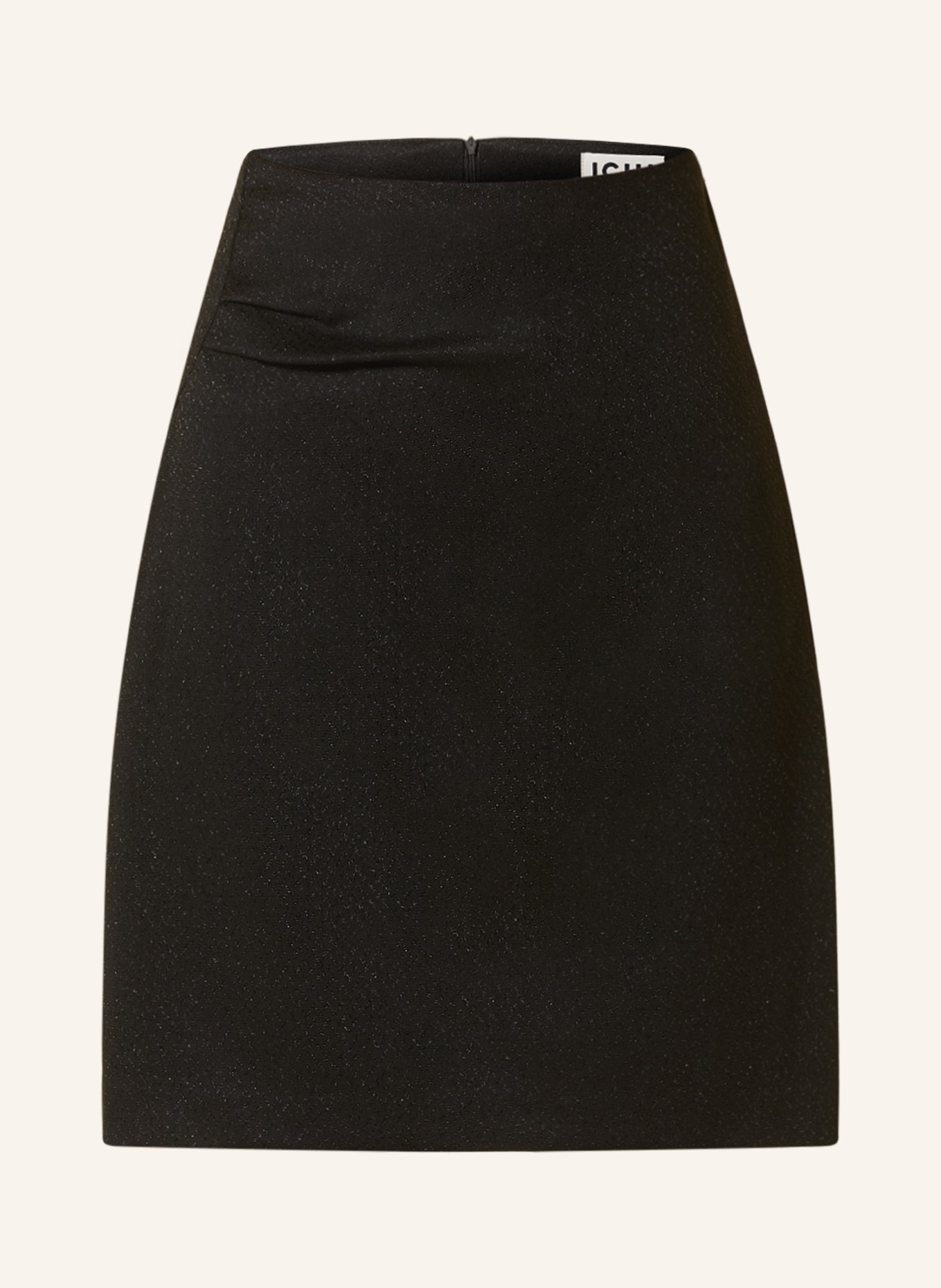 ICHI Skirt IHKATE with glitter thread, Color: BLACK (Image 1)