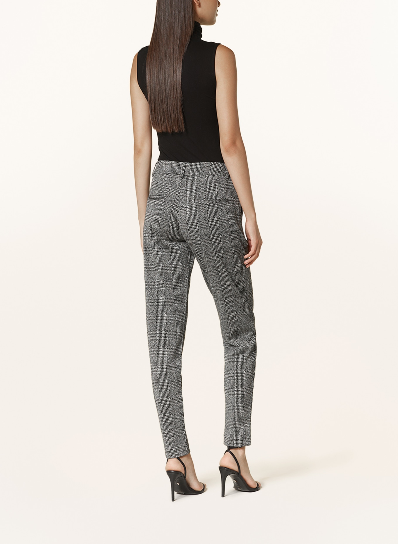 ICHI Trousers IHKATE with glitter thread, Color: BLACK/ WHITE (Image 3)