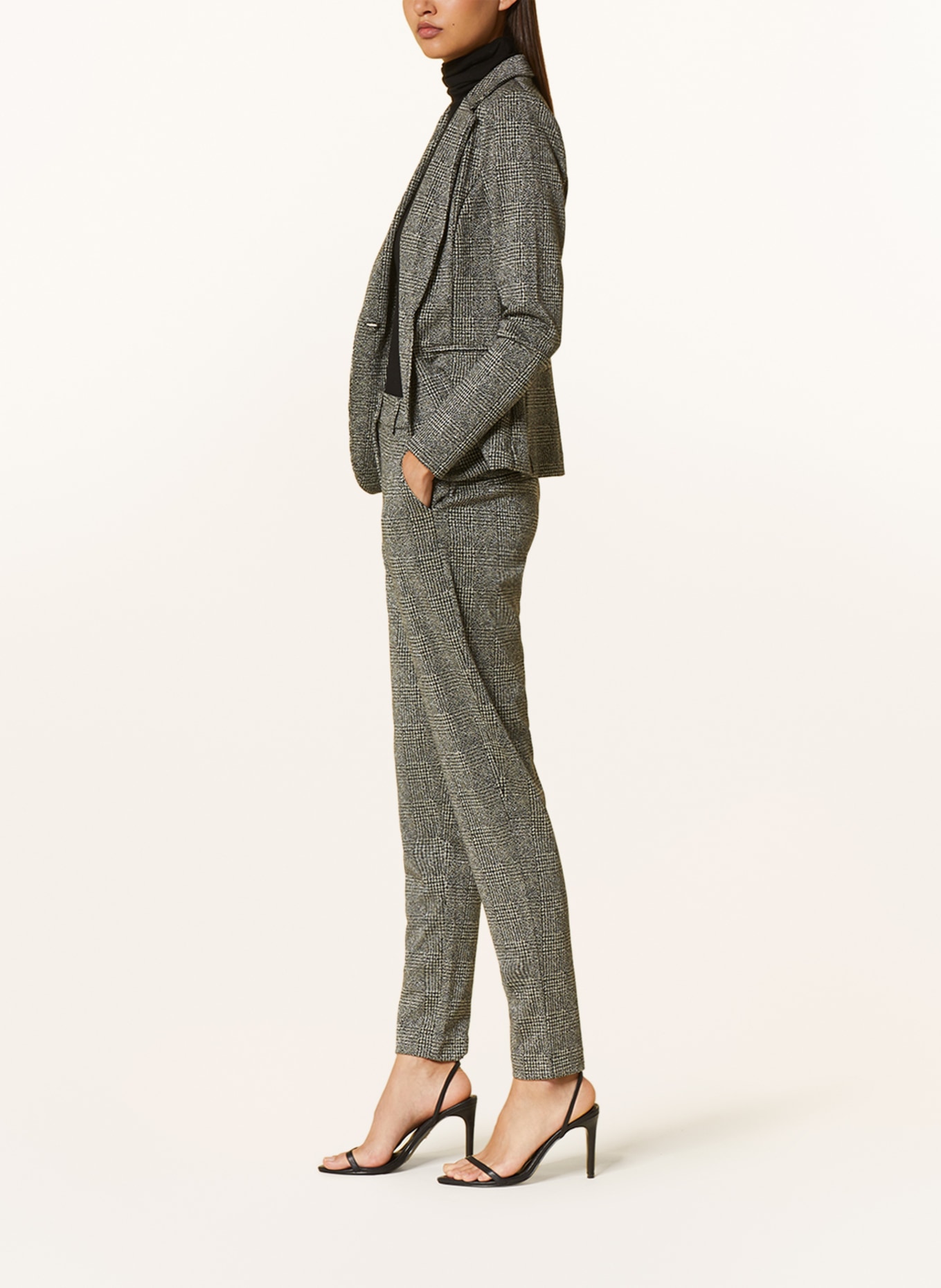 ICHI Trousers IHKATE with glitter thread, Color: BLACK/ WHITE (Image 4)
