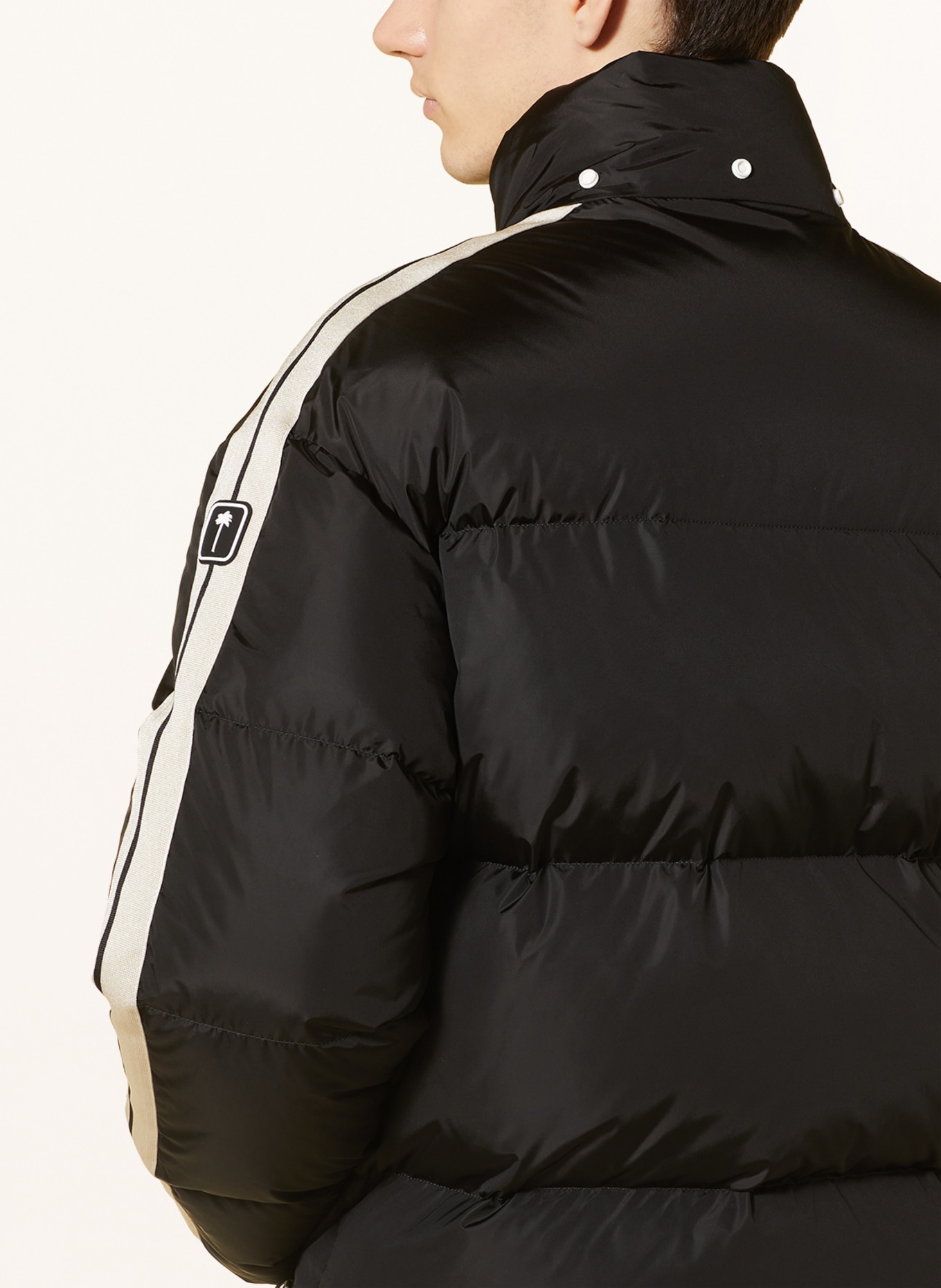 Palm Angels Down jacket with removable hood, Color: BLACK/ WHITE (Image 6)