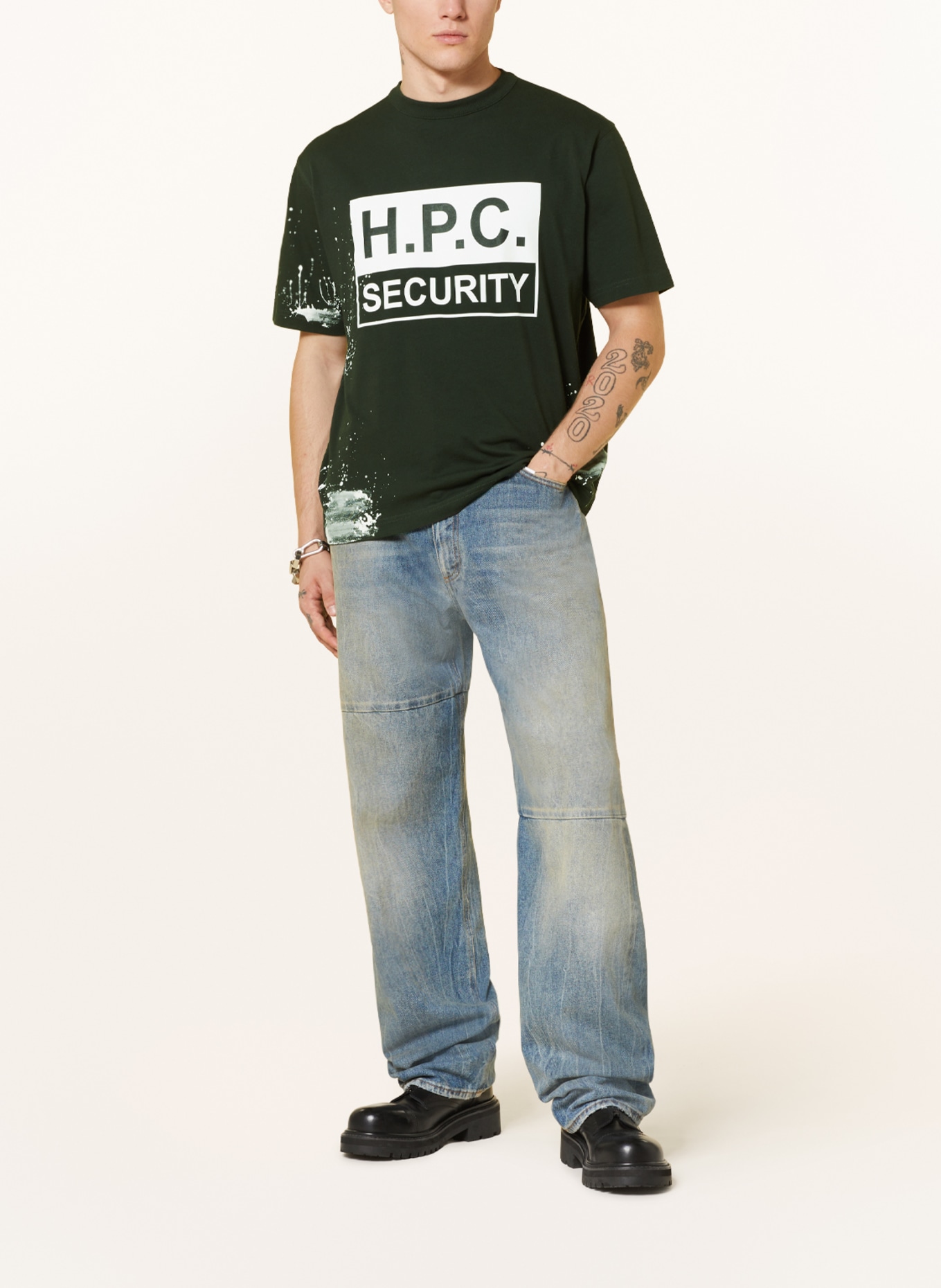 HERON PRESTON T-shirt, Color: BLACK/ WHITE (Image 2)