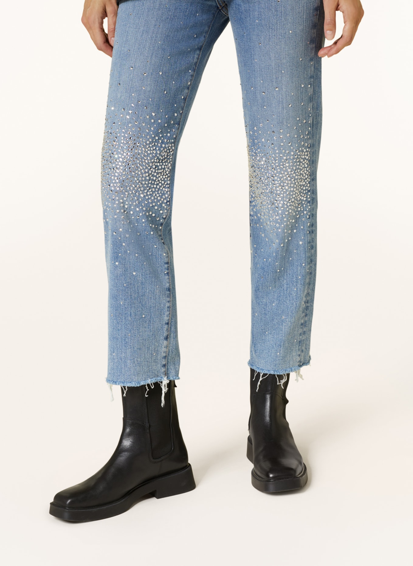 7 for all mankind 7/8 jeans LOGAN with decorative gems, Color: OD LIGHT BLUE (Image 5)