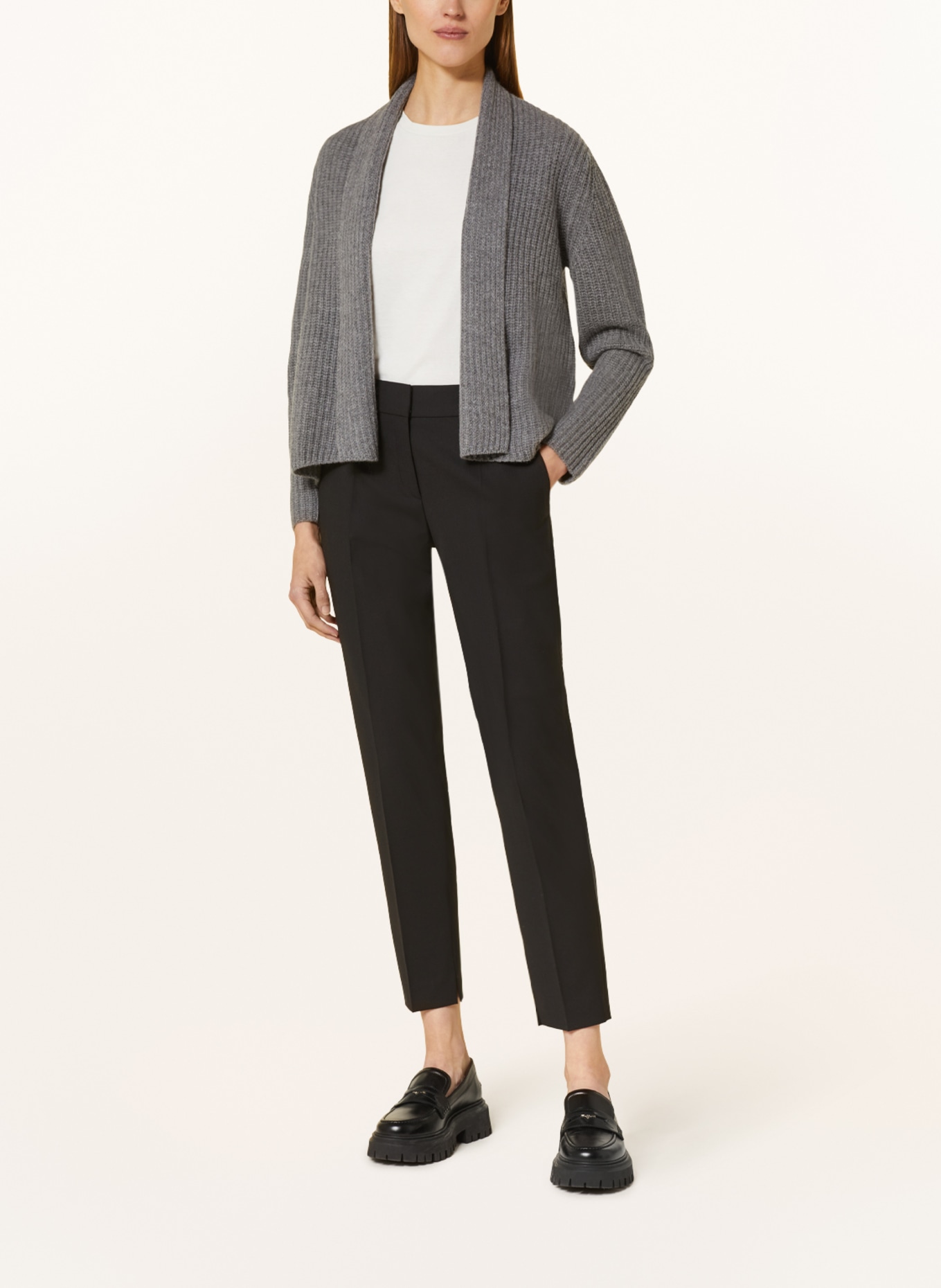 lilienfels Knit cardigan with cashmere, Color: GRAY (Image 2)