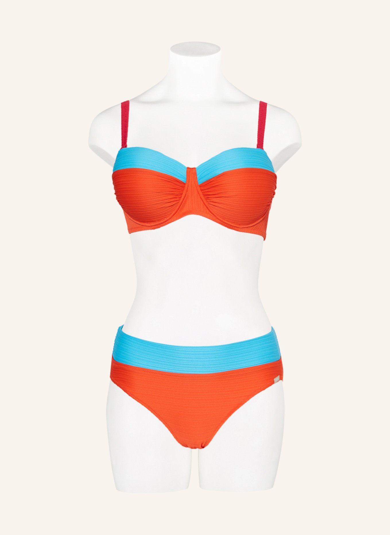 Lidea Underwired bikini top INTENSE EMOTION, Color: TURQUOISE/ ORANGE (Image 2)