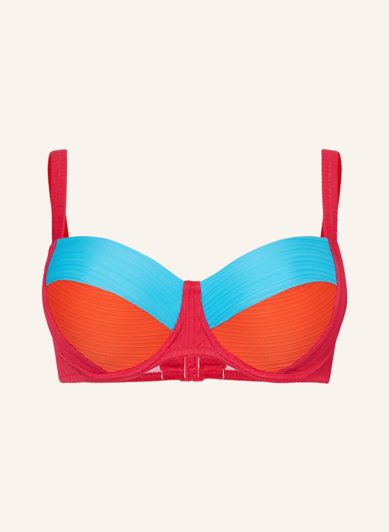 Lidea Underwired bikini top INTENSE EMOTION, Color: ORANGE/ TURQUOISE/ PINK (Image 1)