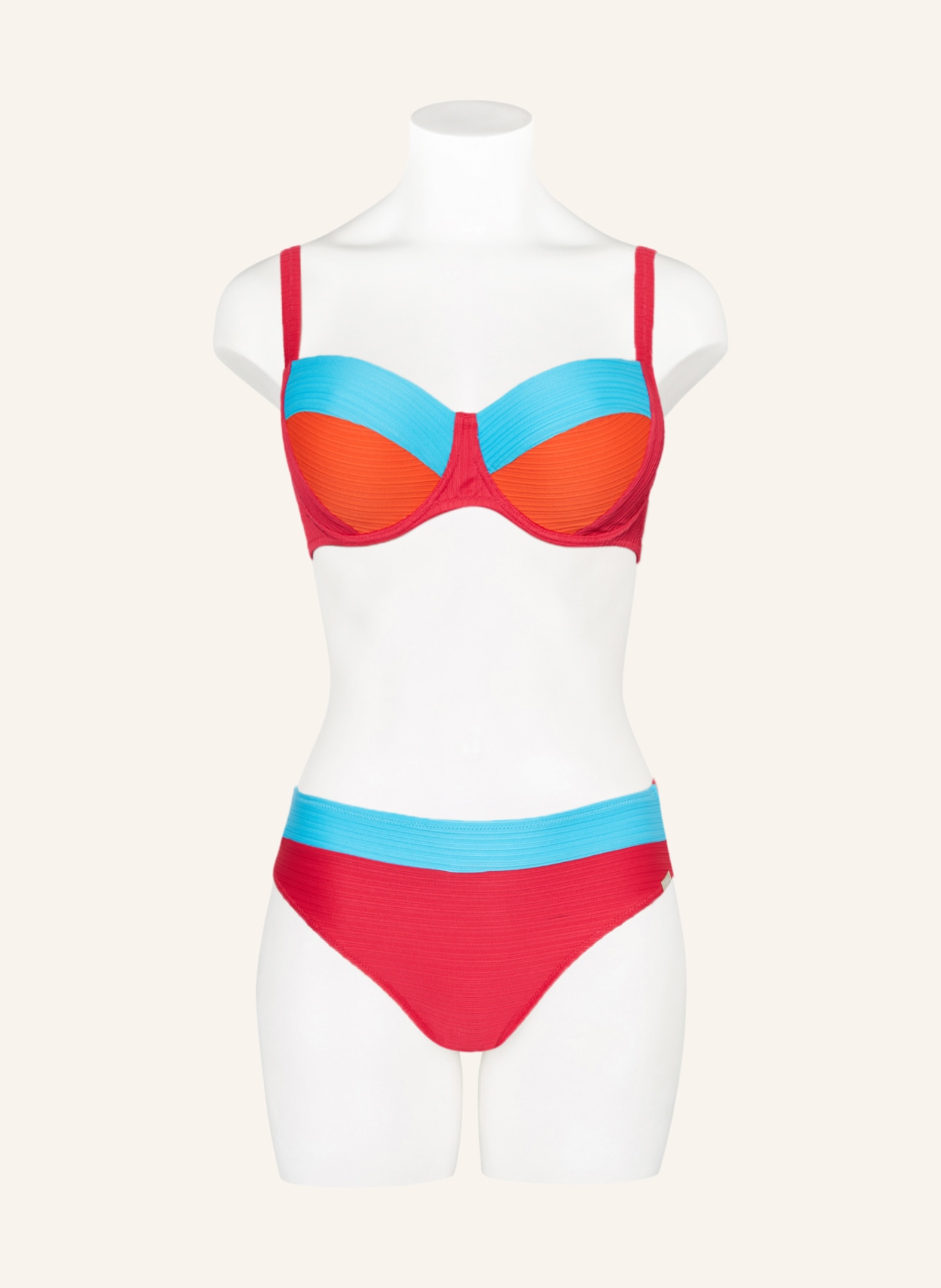 Lidea Underwired bikini top INTENSE EMOTION, Color: ORANGE/ TURQUOISE/ PINK (Image 2)