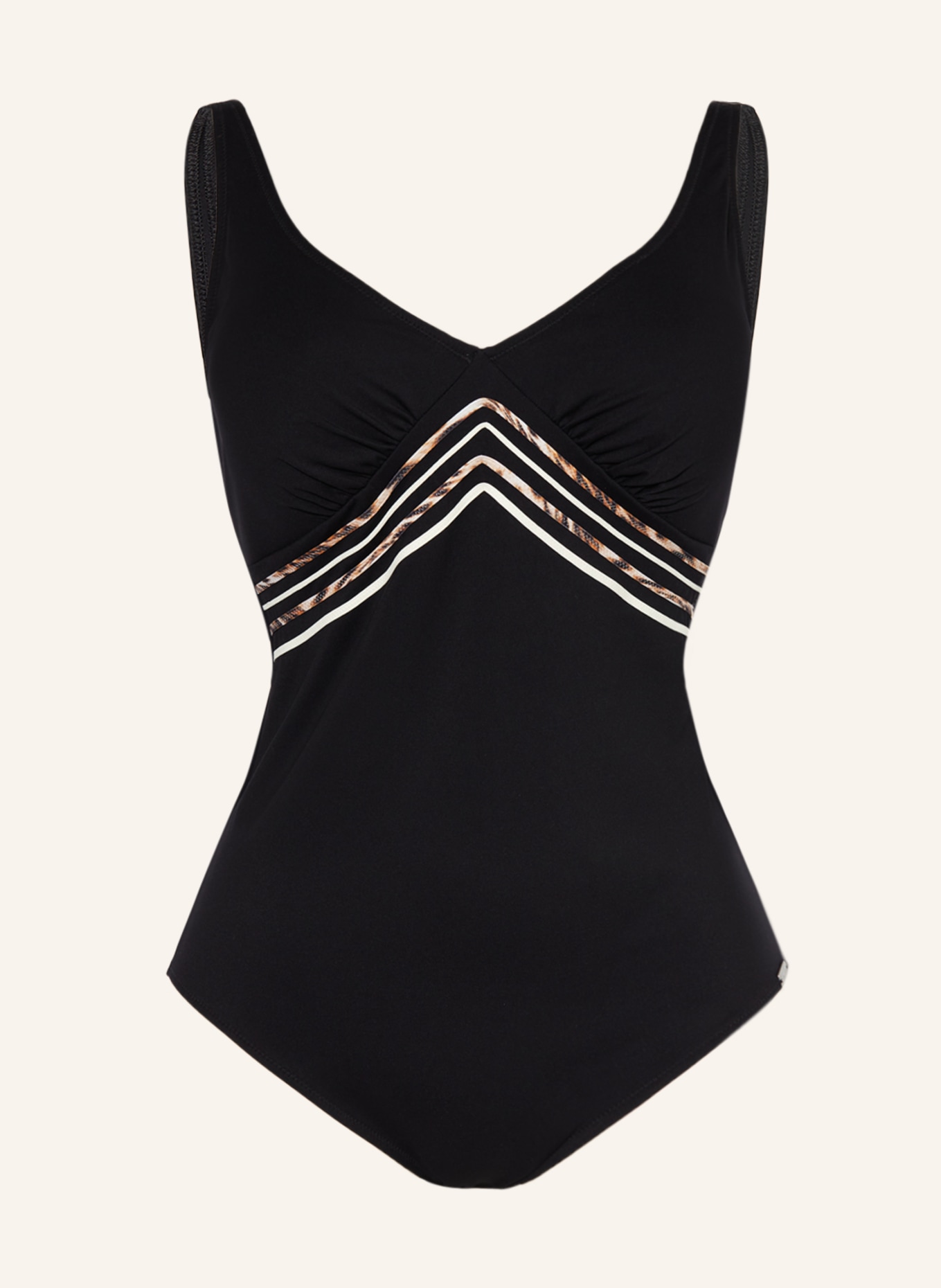Charmline Shaping swimsuit JUNGLE STRIPES, Color: BLACK (Image 1)