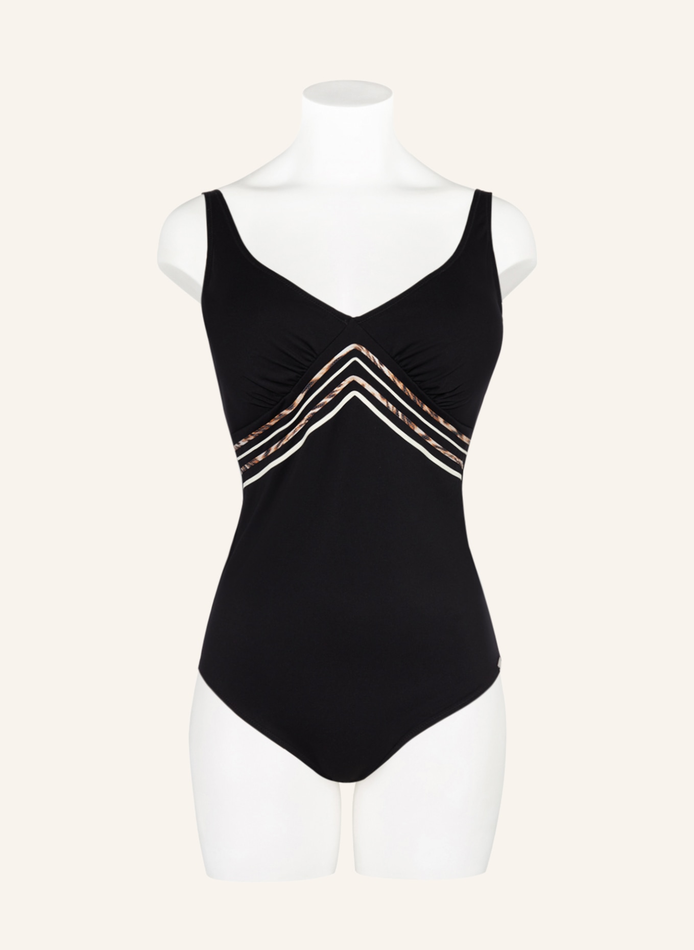 Charmline Shaping swimsuit JUNGLE STRIPES, Color: BLACK (Image 2)